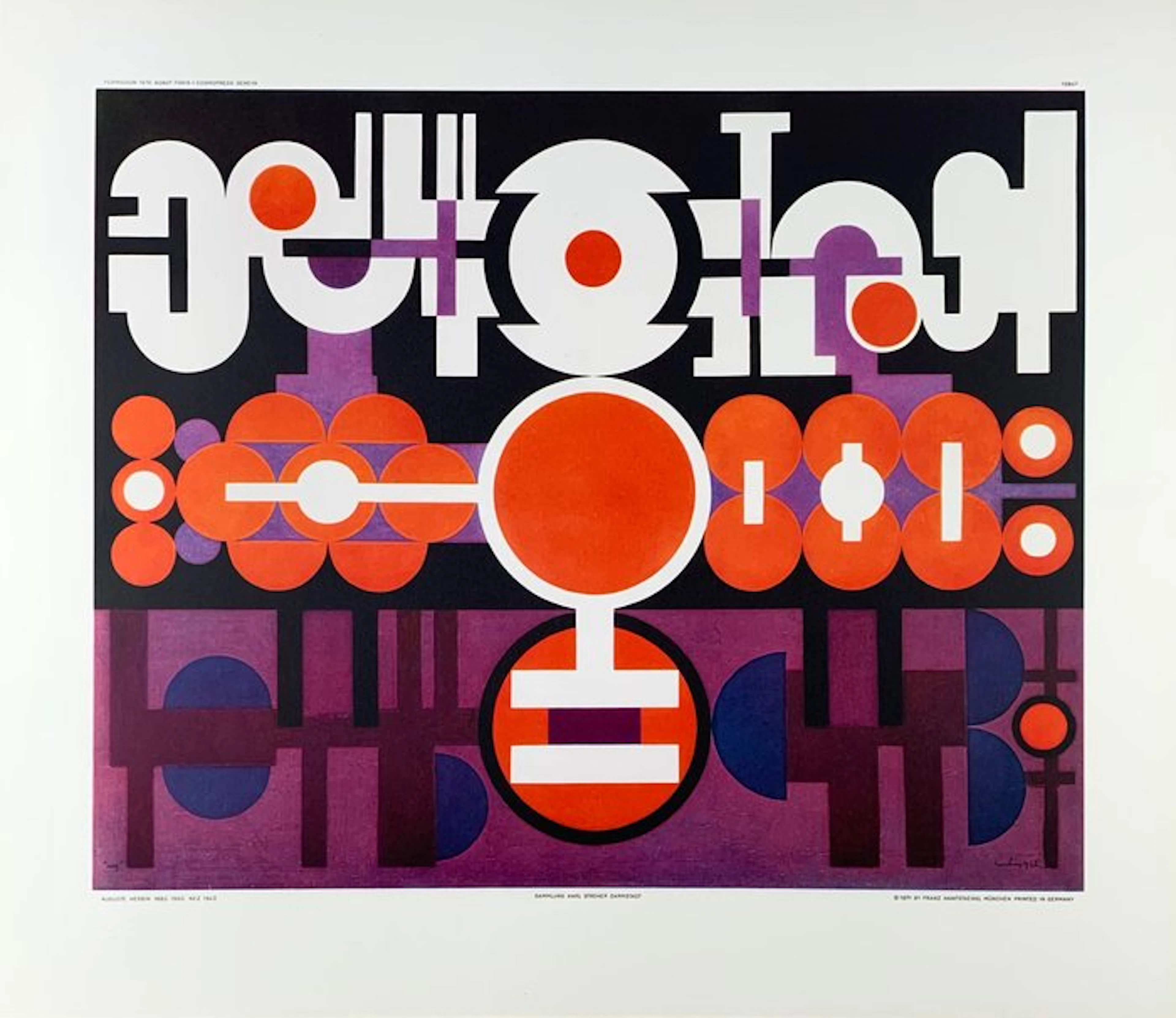 Auguste Herbin - NEZ 1971 - Vintage Collotype Print...