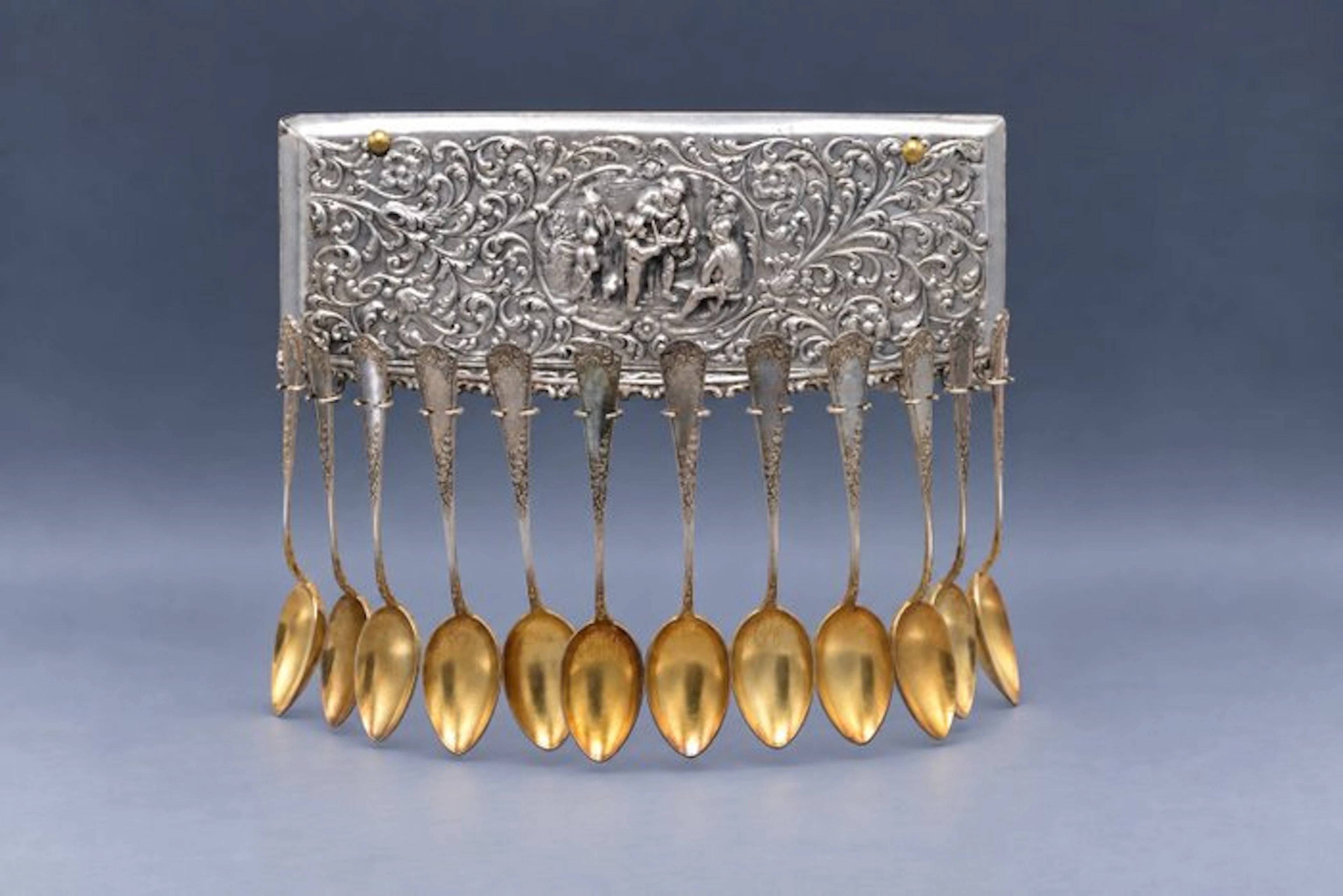 Coffee spoon (13) - .800 silver - Set of 12 spoons.