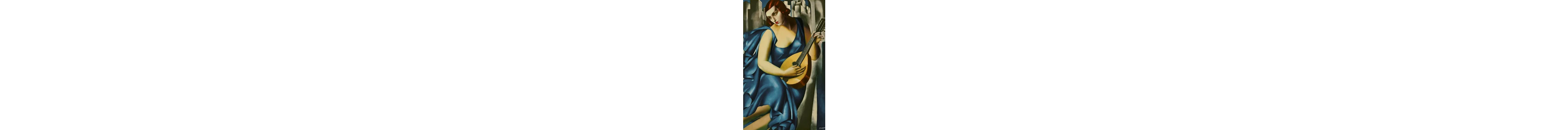 Tamara de Lempicka (after) - “Donna in blù suona mandolino