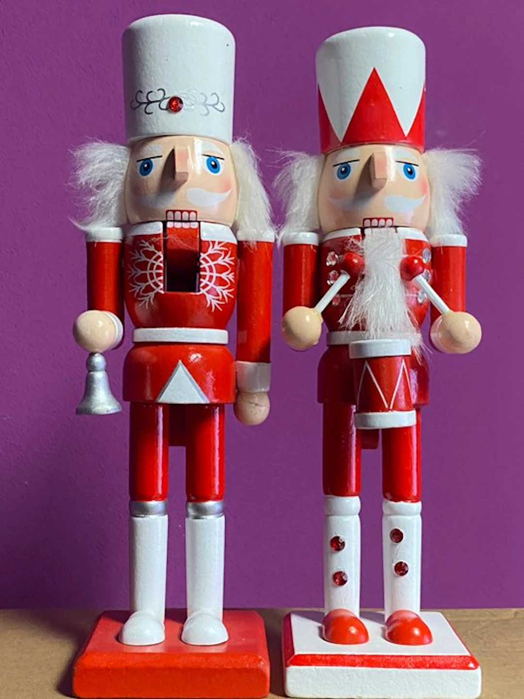 Mel-o-Mel - Nutcracker - Wood - red-and-white wooden Christmas