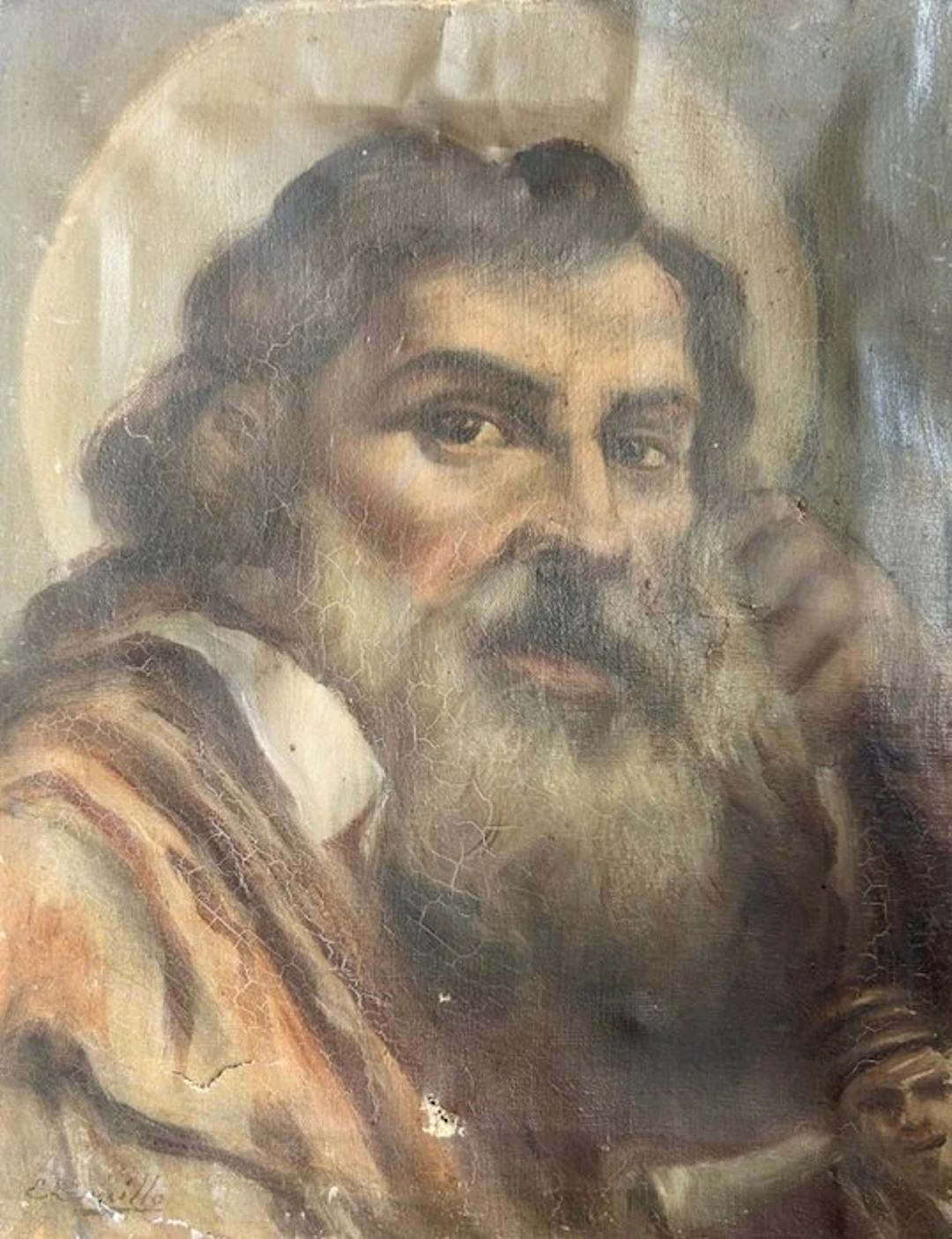 Scuola italiana (XVIII-XIX) - Figura di santo - San Giuseppe ?