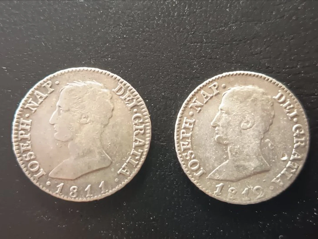 Spain. Jose Napoleón. 4 Reales 1811-1812 Madrid (2 monedas)