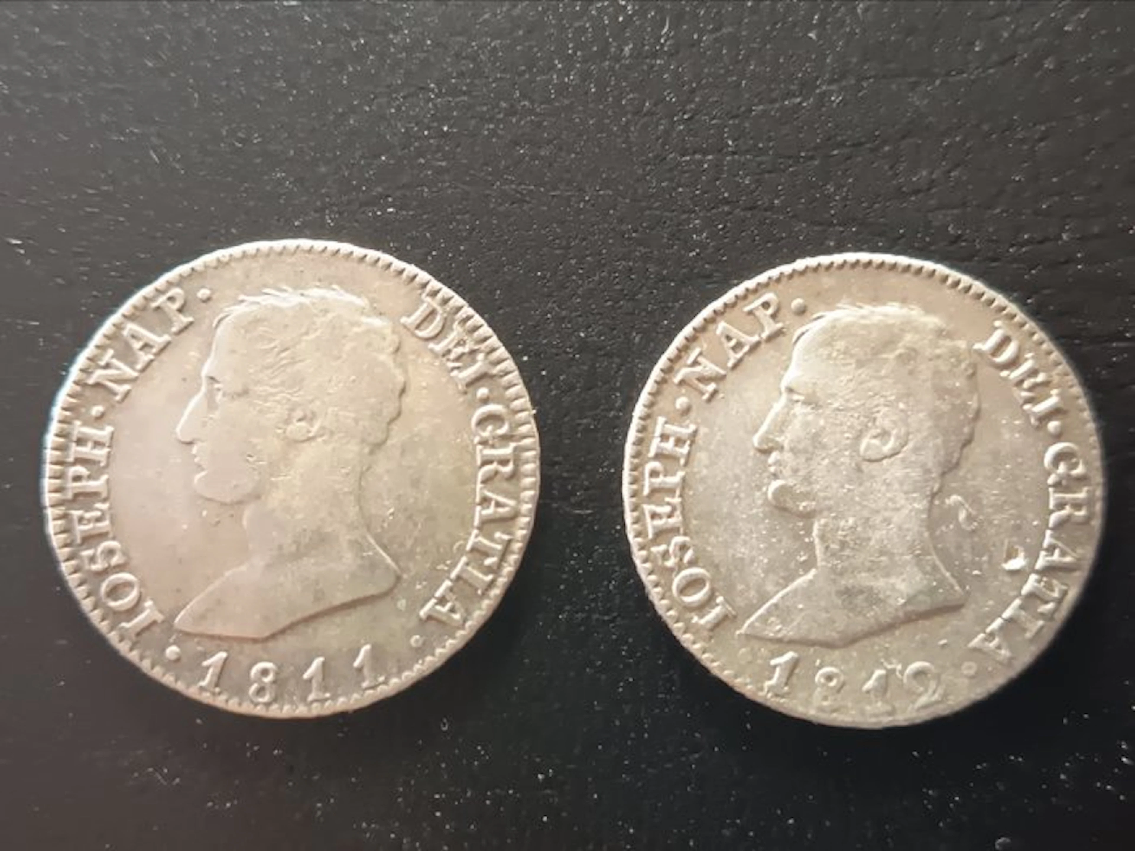 Spain. Jose Napoleón. 4 Reales 1811-1812 Madrid (2 monedas)