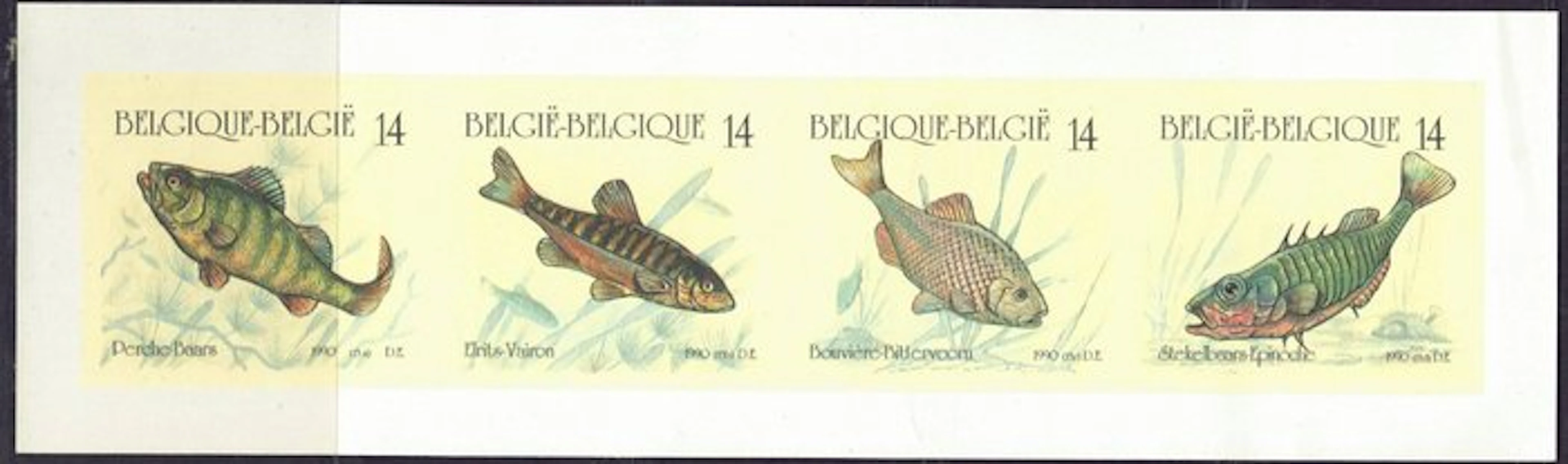 Belgium 1990 - The booklet "Fish" untouched with bib...