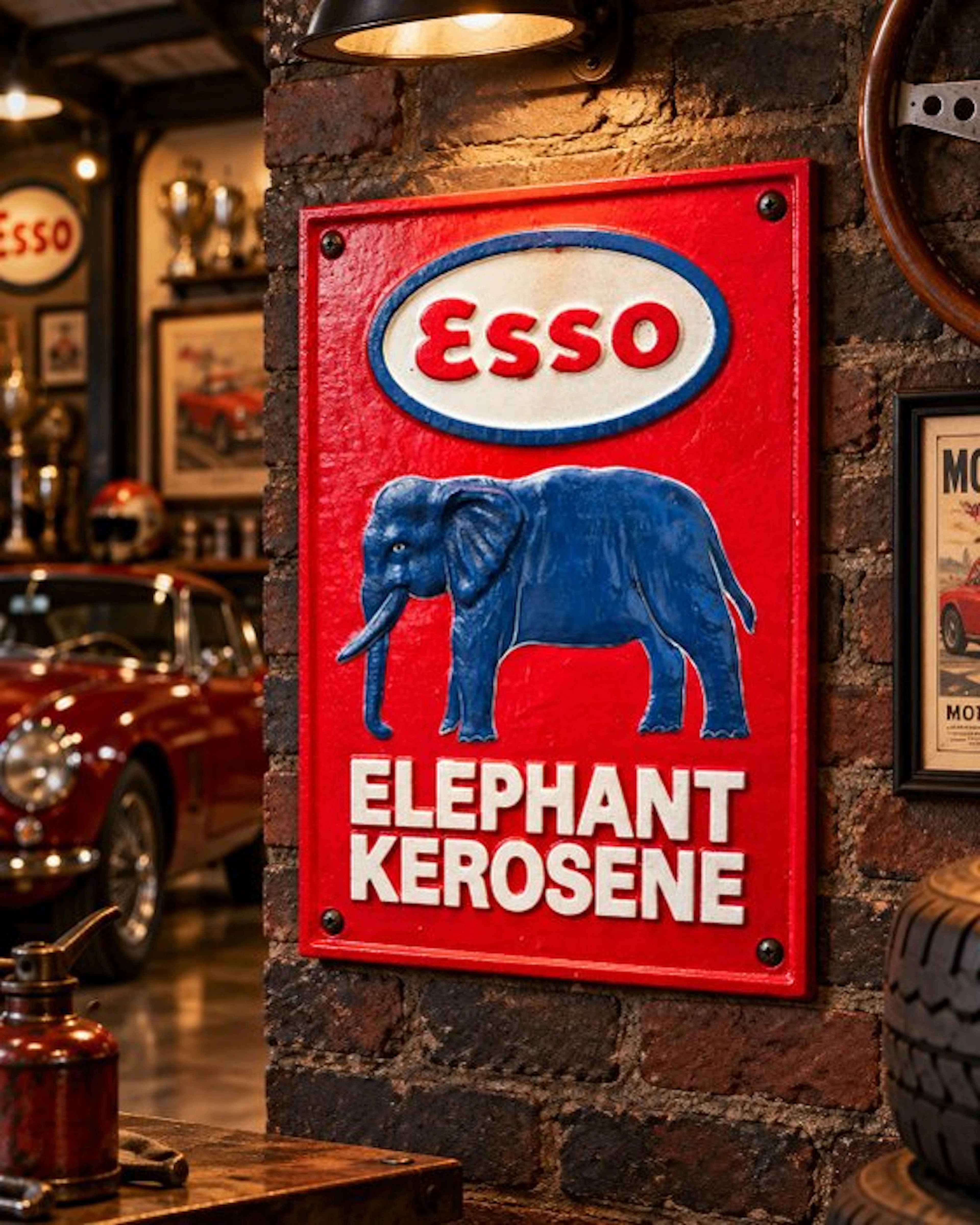 Esso - Elephant Kerosene - Cast Iron - Sign - Cast iron