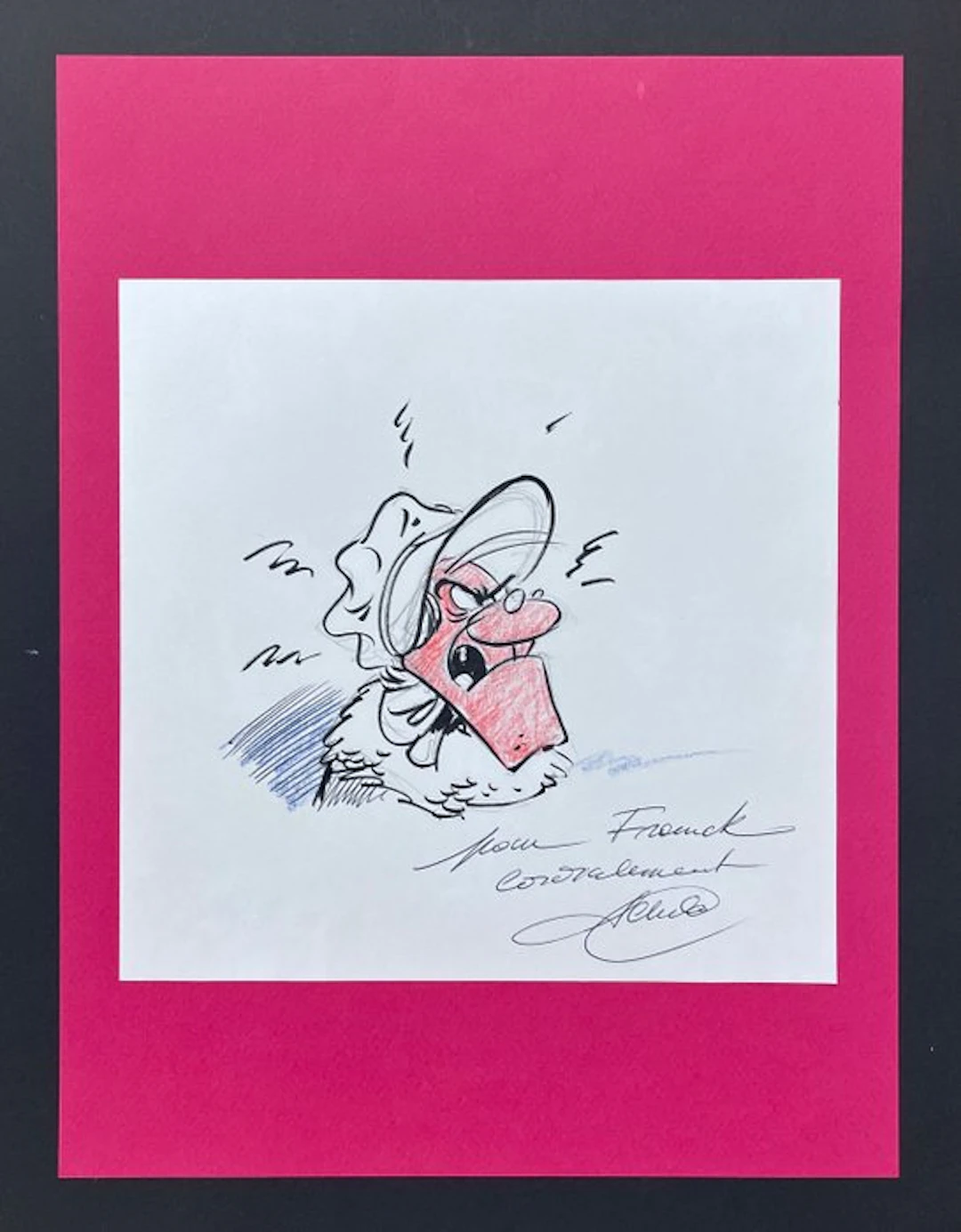 Achdé - 1 Autographed original drawing - Lucky Luke - Ma Dalton (2000's)