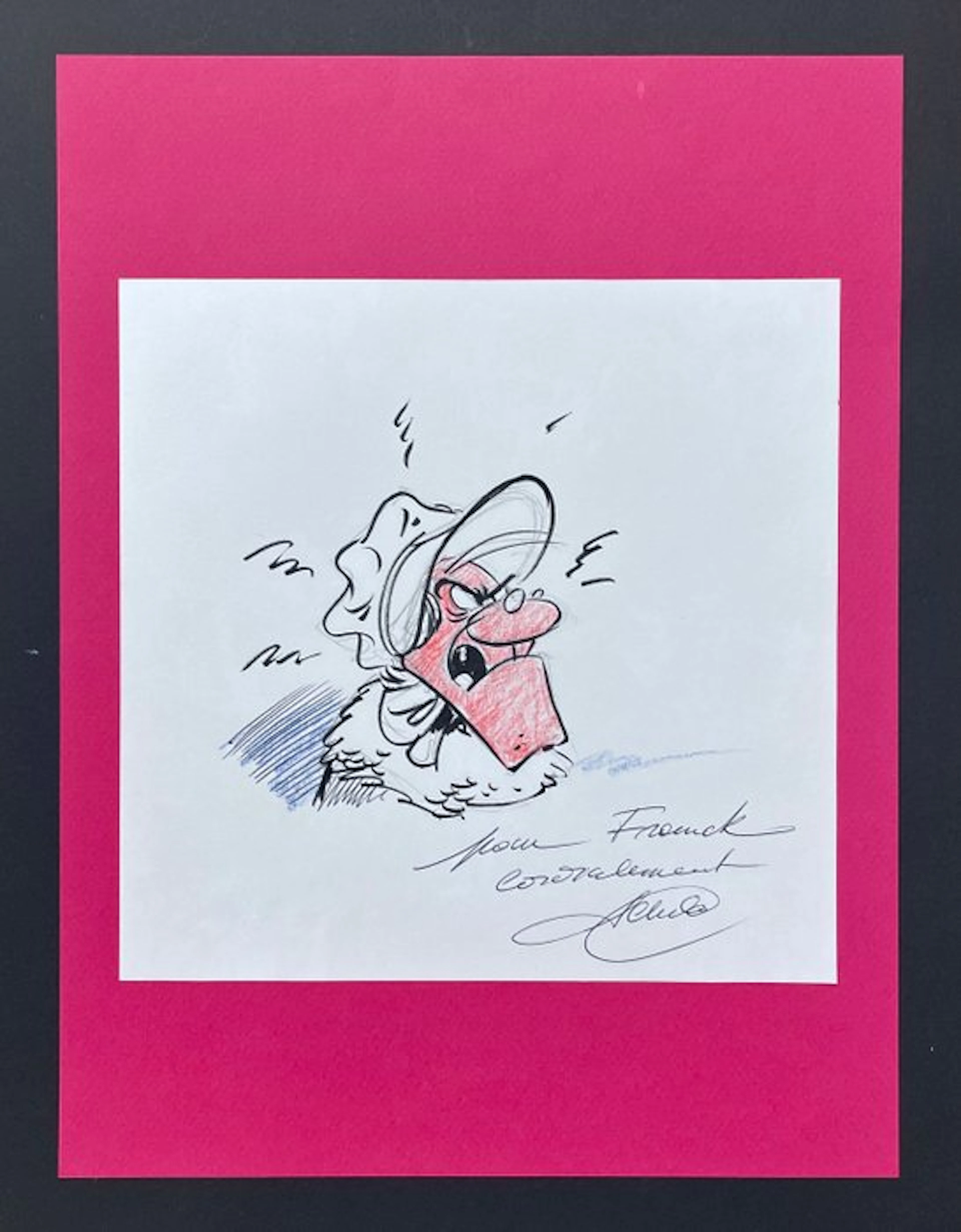 Achdé - 1 Autographed original drawing - Lucky Luke - Ma Dalton (2000's)