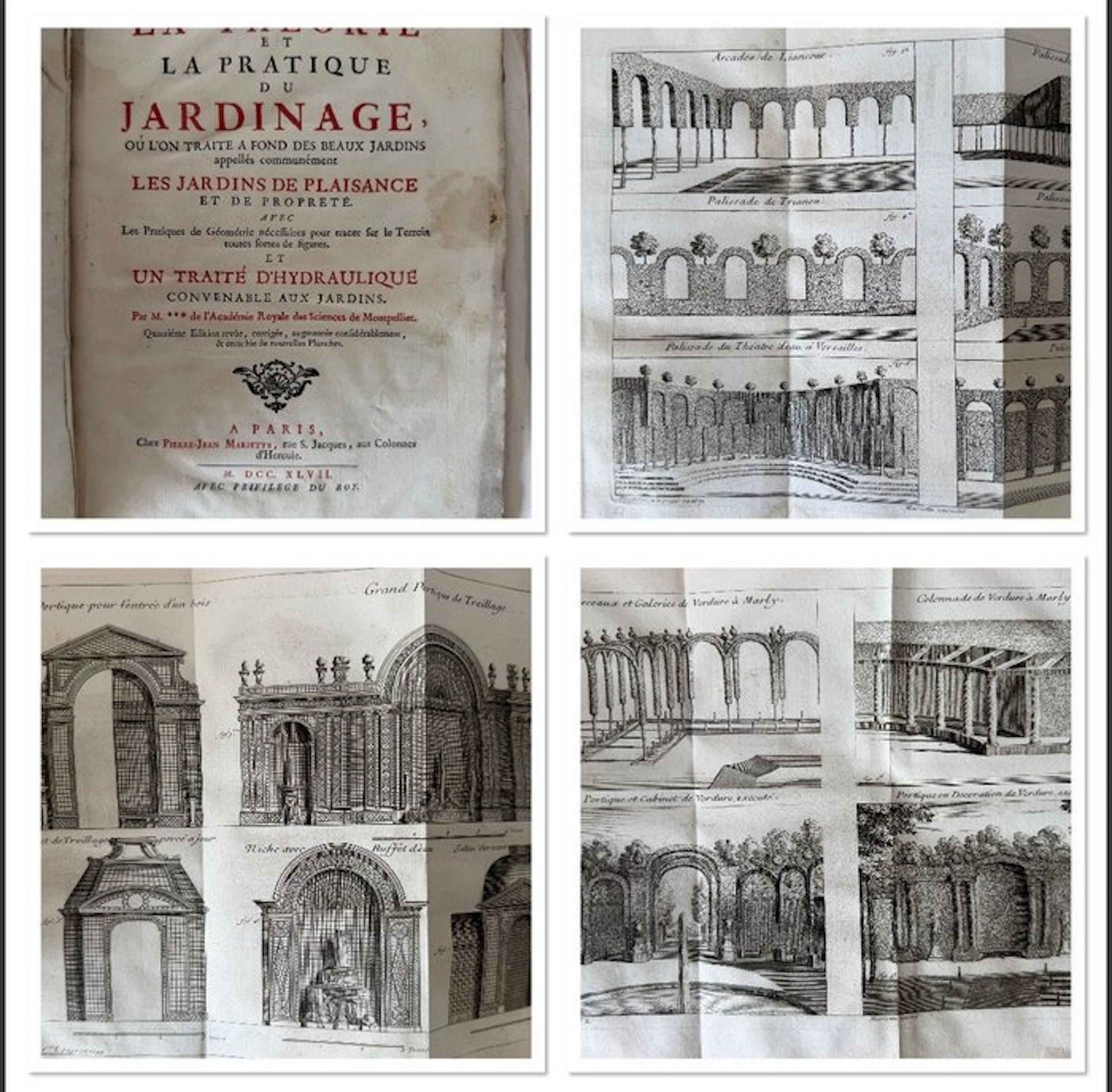 Dézallier D’Argenville - La Théorie et la pratique du jardinage - 1747