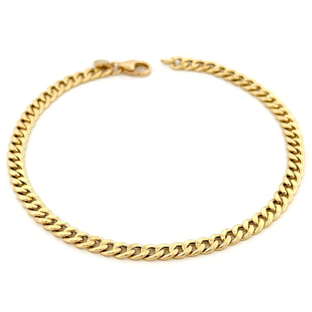No reserve price - Bracelet - 18 kt. Yellow gold - Cuban Link