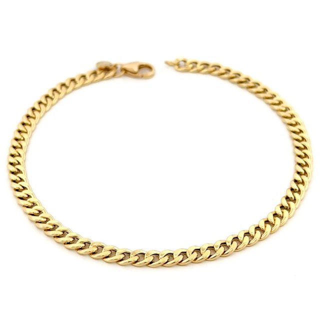 No reserve price - Bracelet - 18 kt. Yellow gold - Cuban Link
