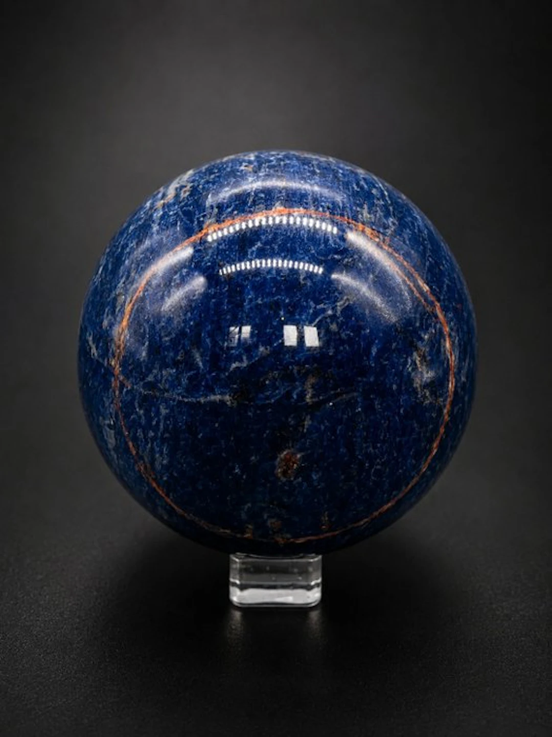 High Quality Sodalite Sphere – Deep blue Pattern - Ø 92mm- 1052 g - (1)