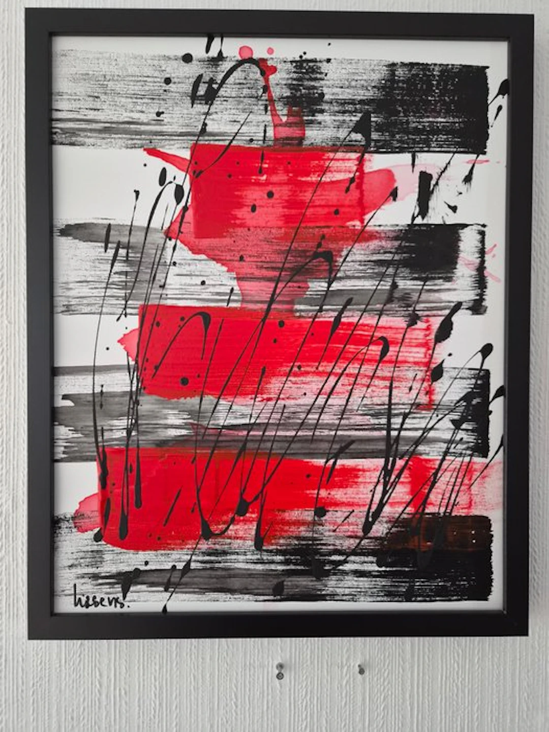 Liesens - Shadow and Surge ( (handpainted on canvas) met lijst