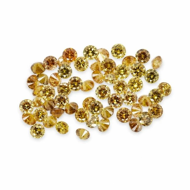 No reserve price - 58 pcs Diamond (Natural coloured) - 1.02 ct - Round - Fancy