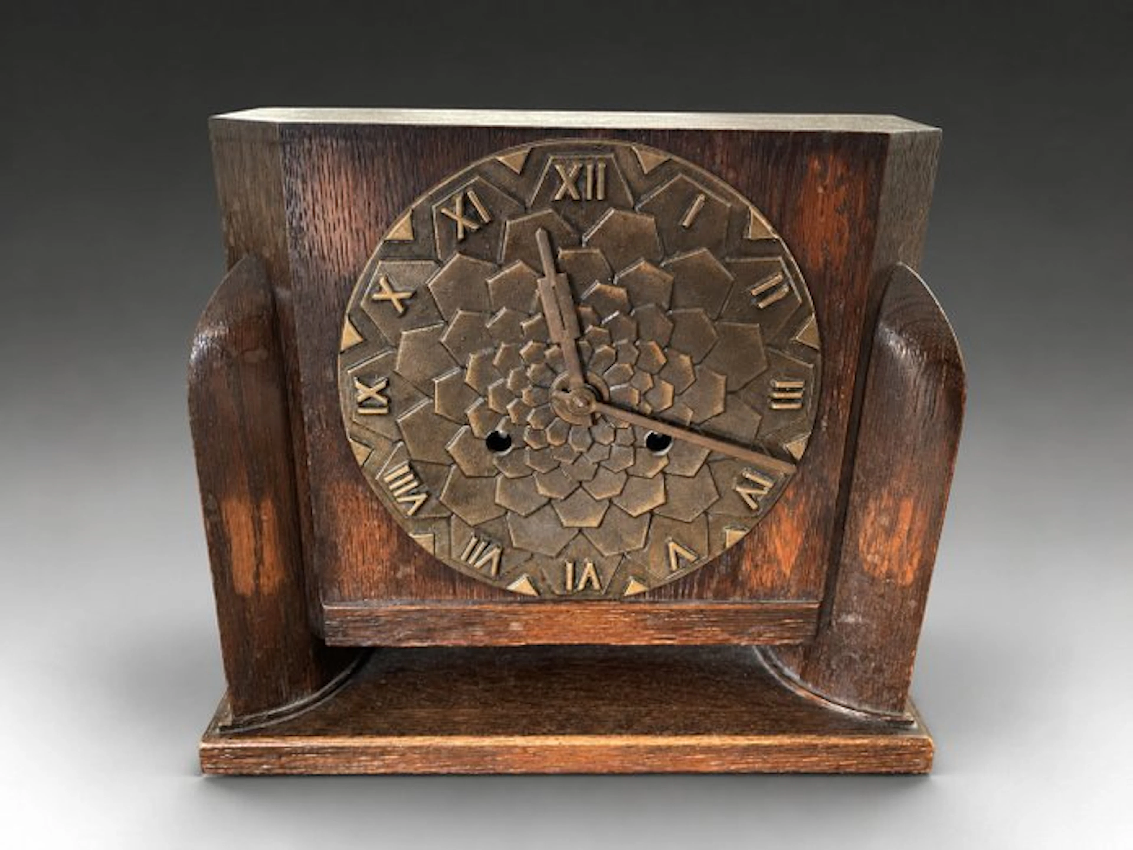 Mantel clock - Art Deco - Lacquered brass