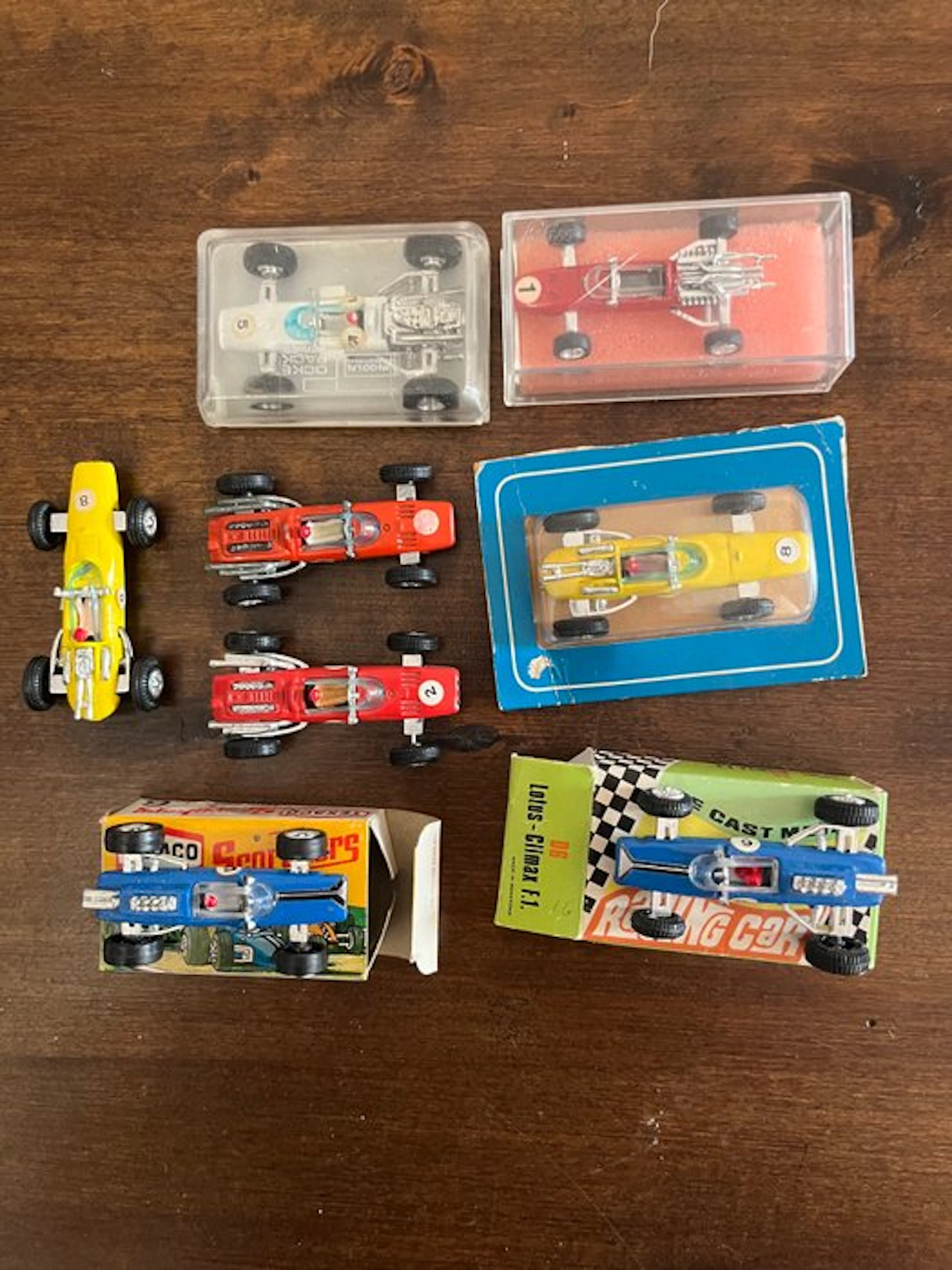 Schuco, Texaco - Model car (8) - Ferrari et lotus - race cars