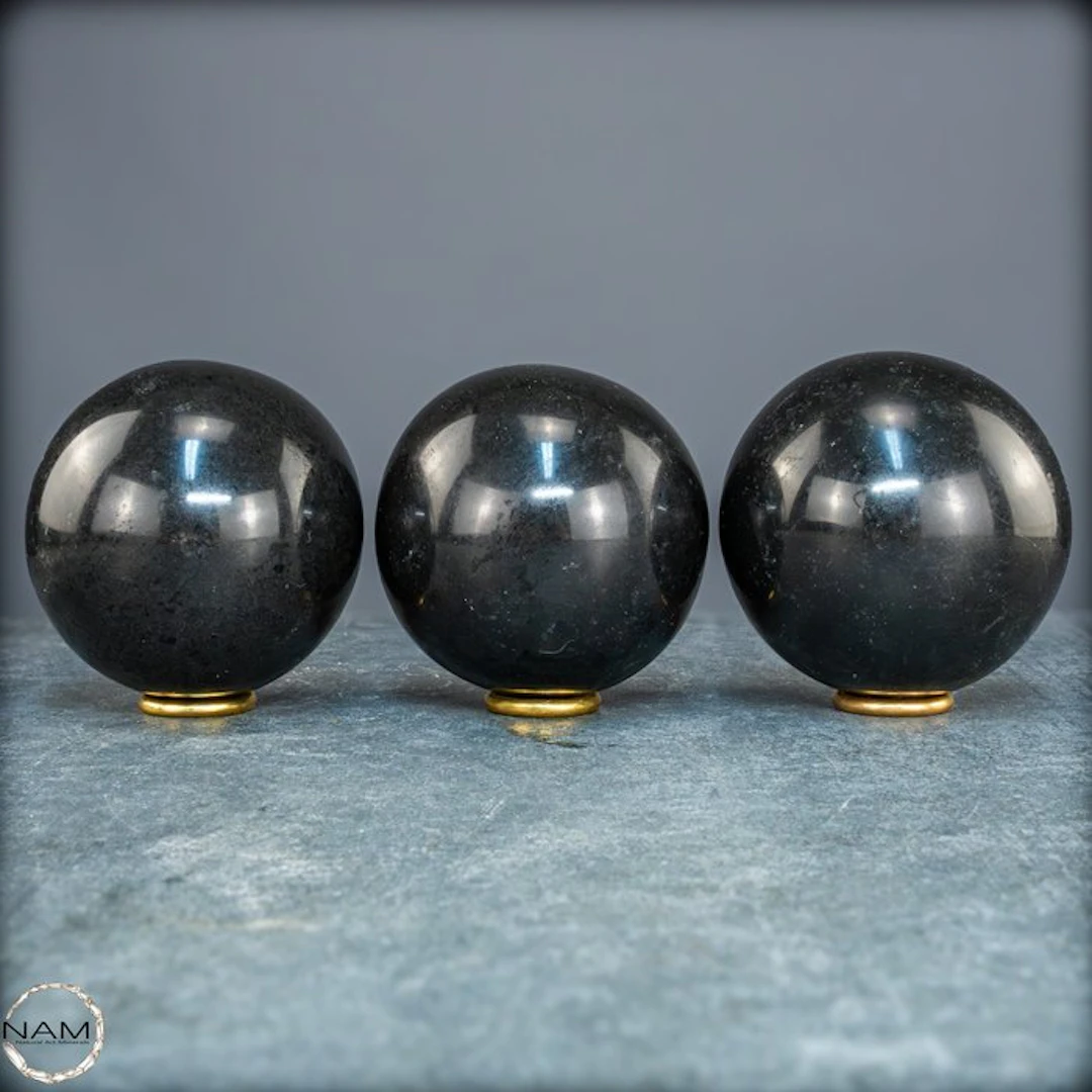 Timeless Strength – Black Tourmaline Sphere Set Powerful...