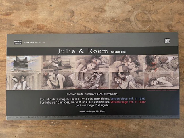 Enki Bilal - 1 Limited Portfolio - Julia & Roem - Version Rouge - 2011