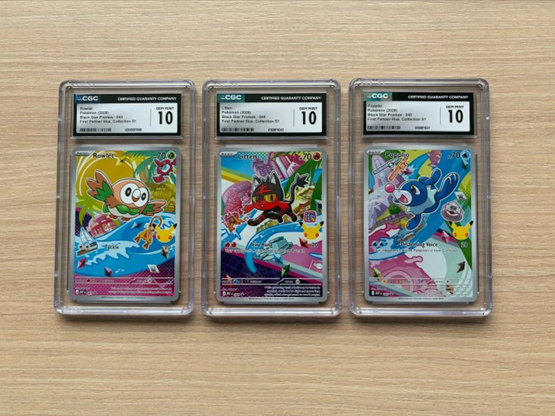 Pokémon - 3 Graded card - First Partner Illustration...