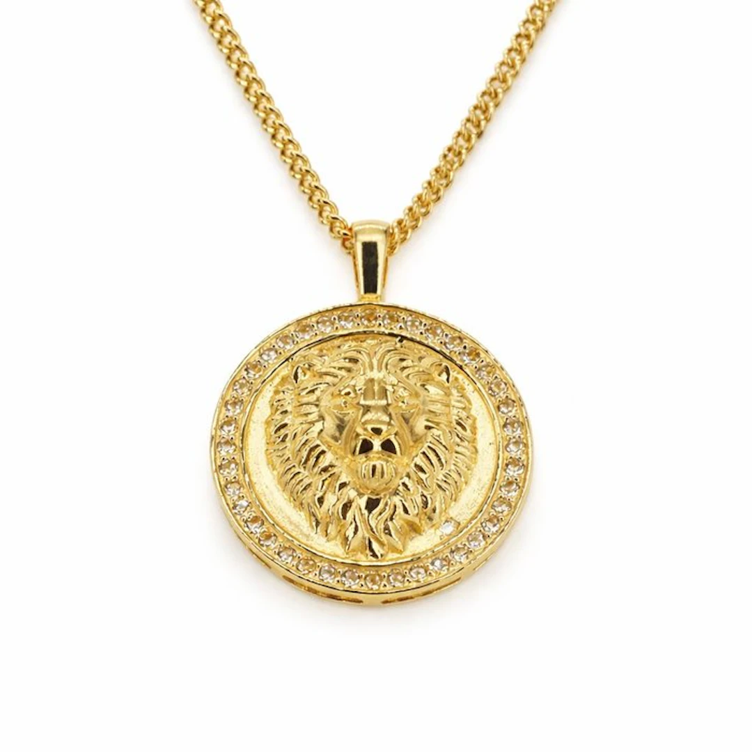 No reserve price - Necklace Gold-plated Citrine - Diamond - 18K Gold Plated