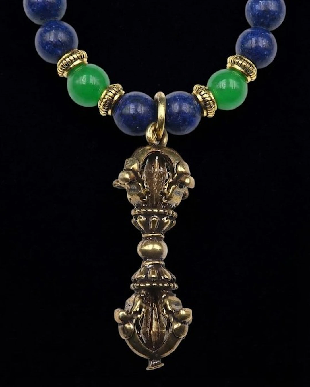 Lapis lazuli - Emerald-Dorje (Vajra) Buddhist...