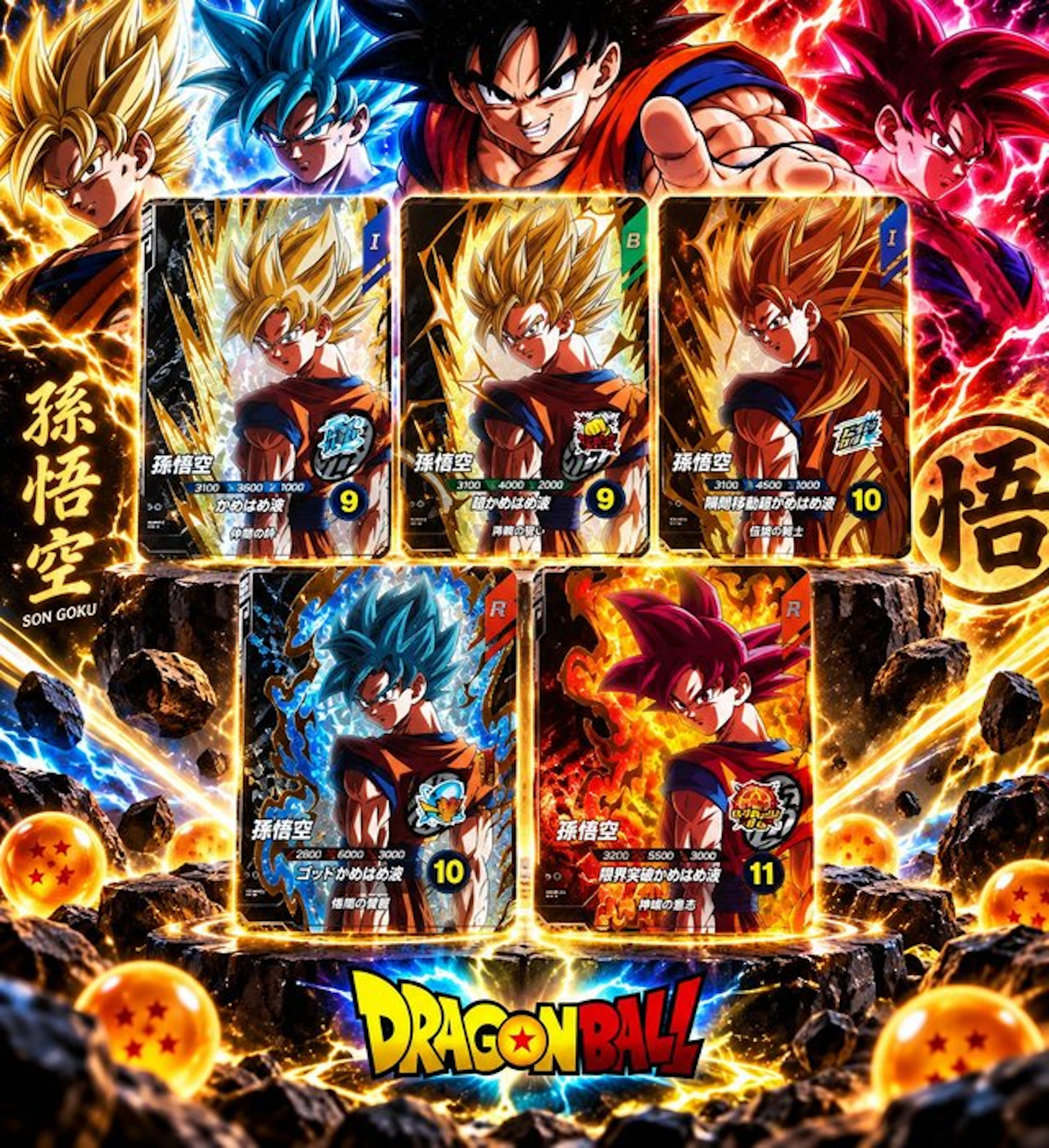 Bandai - 5 Card - Dragon Ball