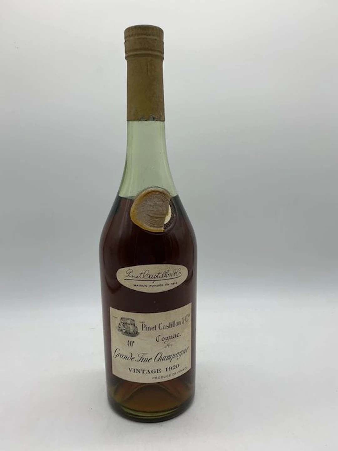 Pinet-Castillon 1920 - Grande Fine Champagne millésime - b