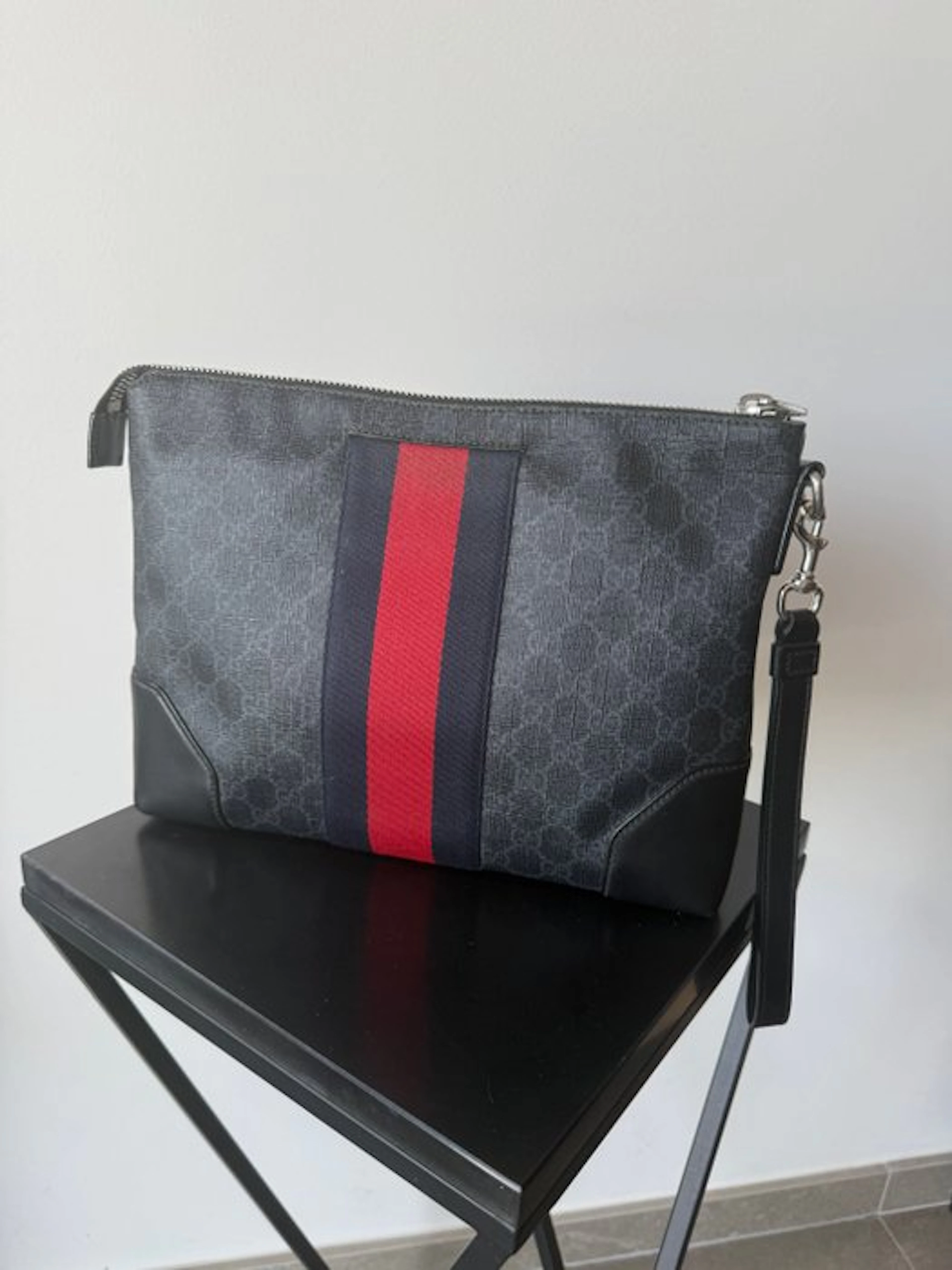 Gucci - Clutch GG Supreme Web Stripe - Handbag