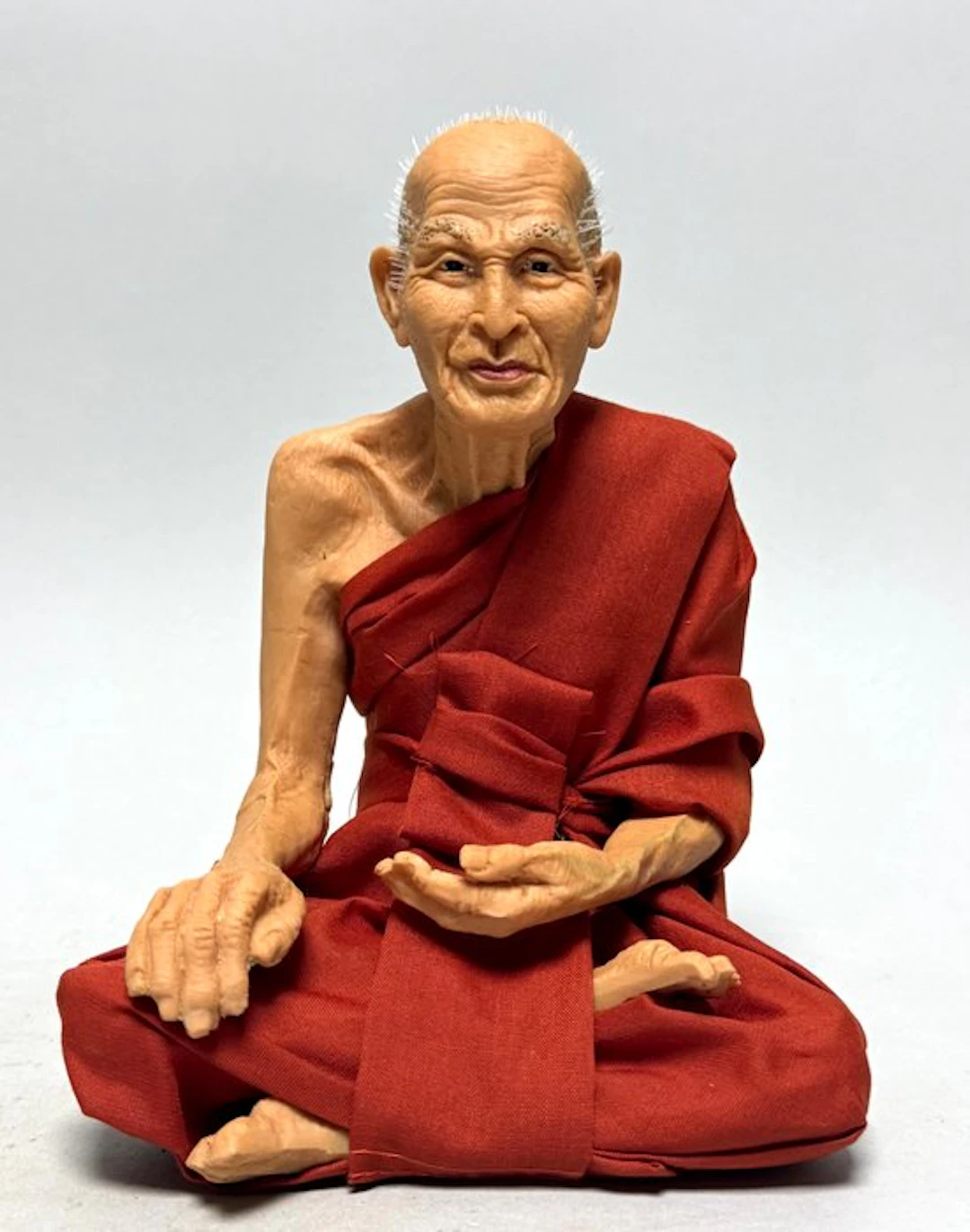 Lifelike Statue of Thai Buddhist Monk Phra Luang Phu Sook...