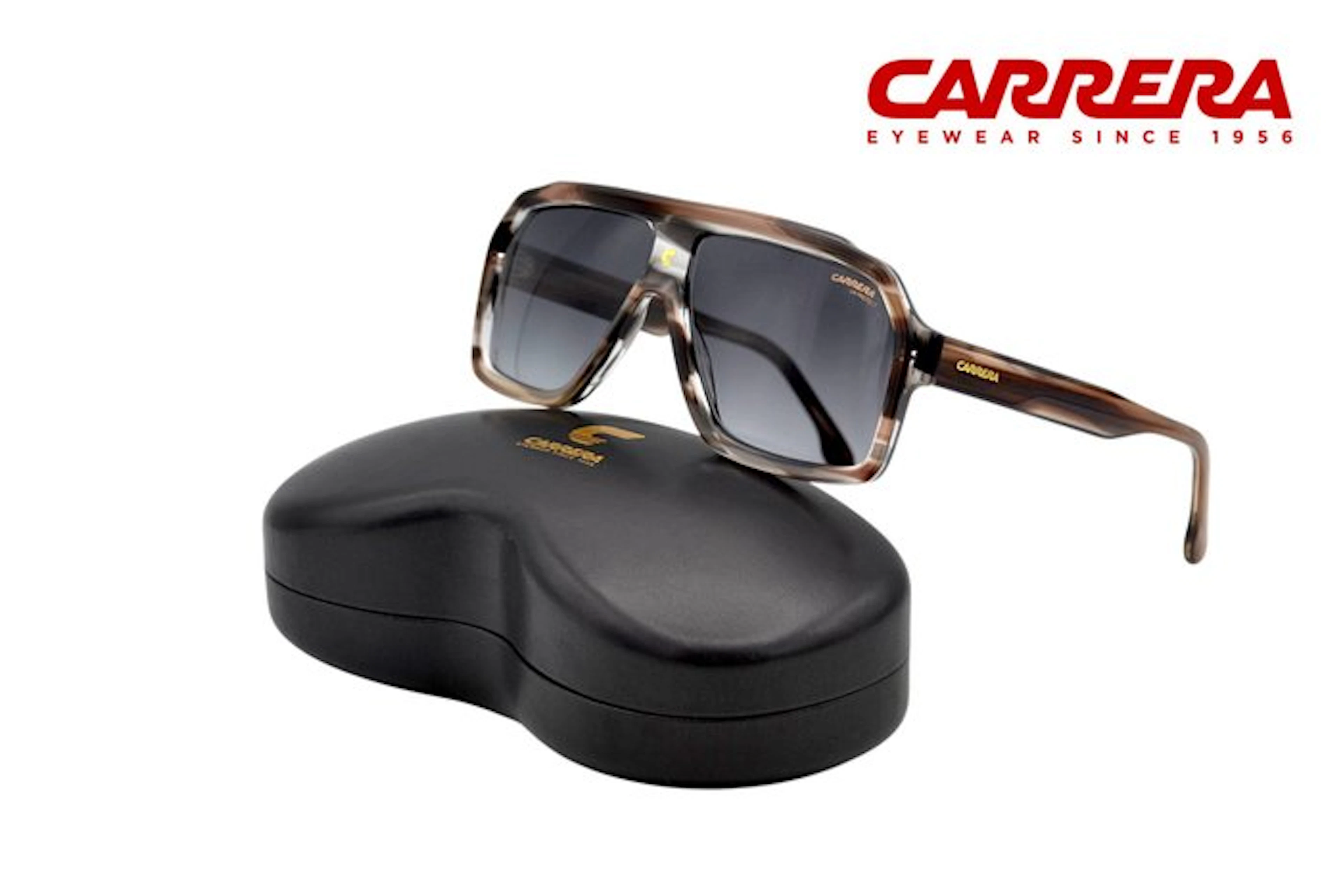 Carrera - 1053S - Rectangular Acetate Carey Design - Grey...
