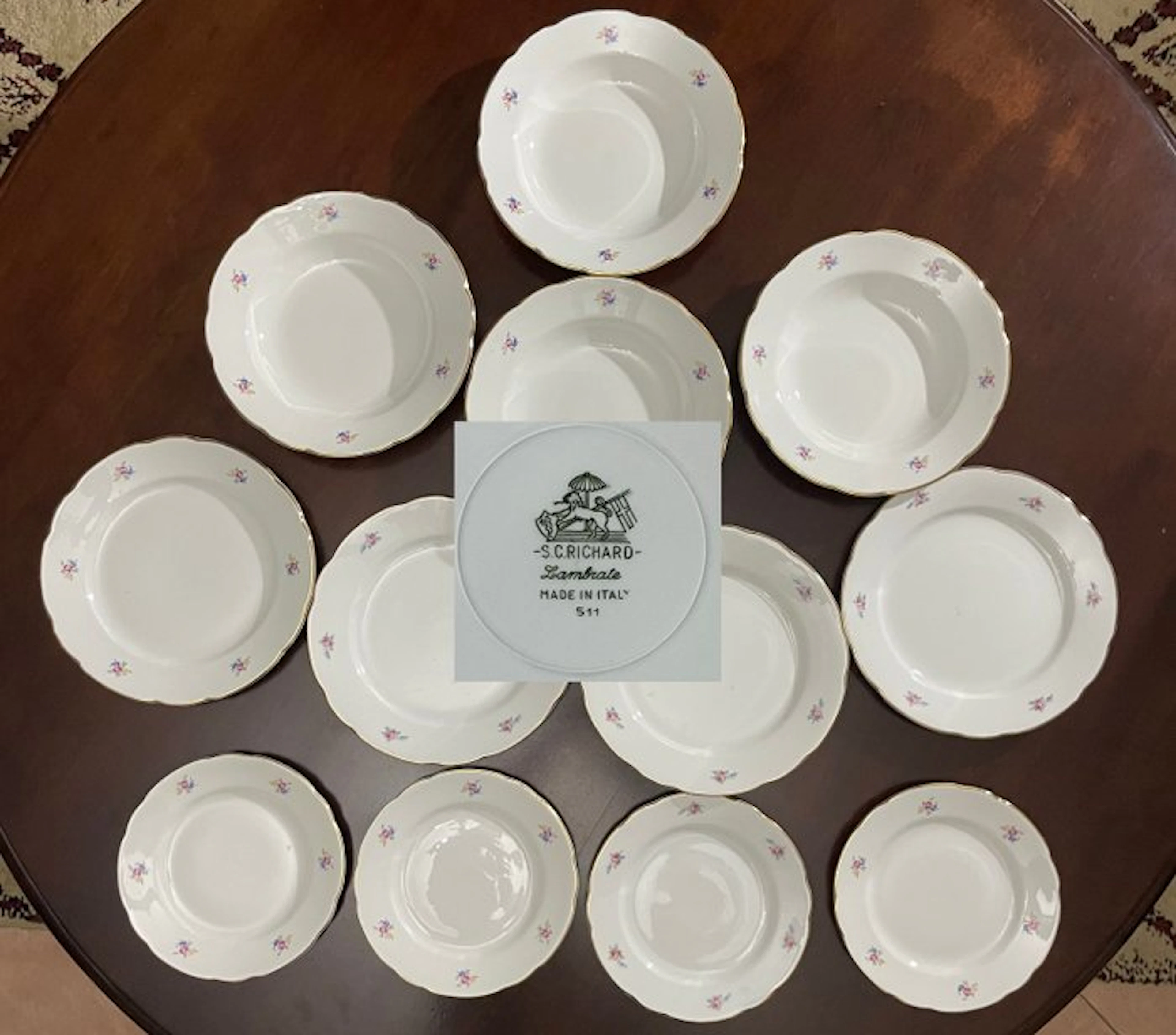 Richard Ginori - Servito per cena Anni '30 - Ottimi - Dish (12) - Pottery