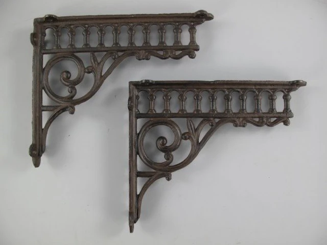 Wall shelf bracket (2) - Cast iron