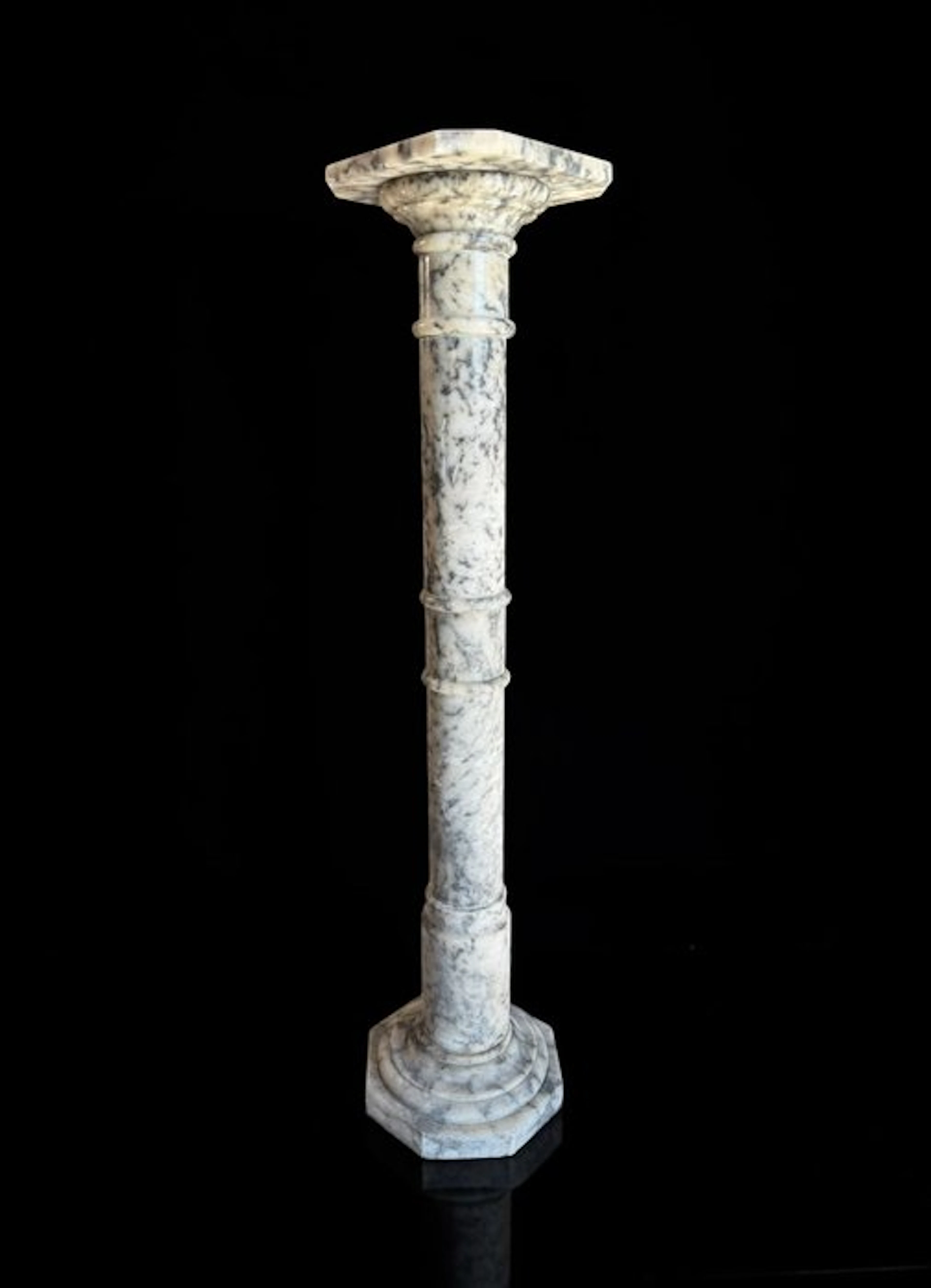 Column - Monumentale - Marmo di Carrara - Patina Antica - 1850-1900