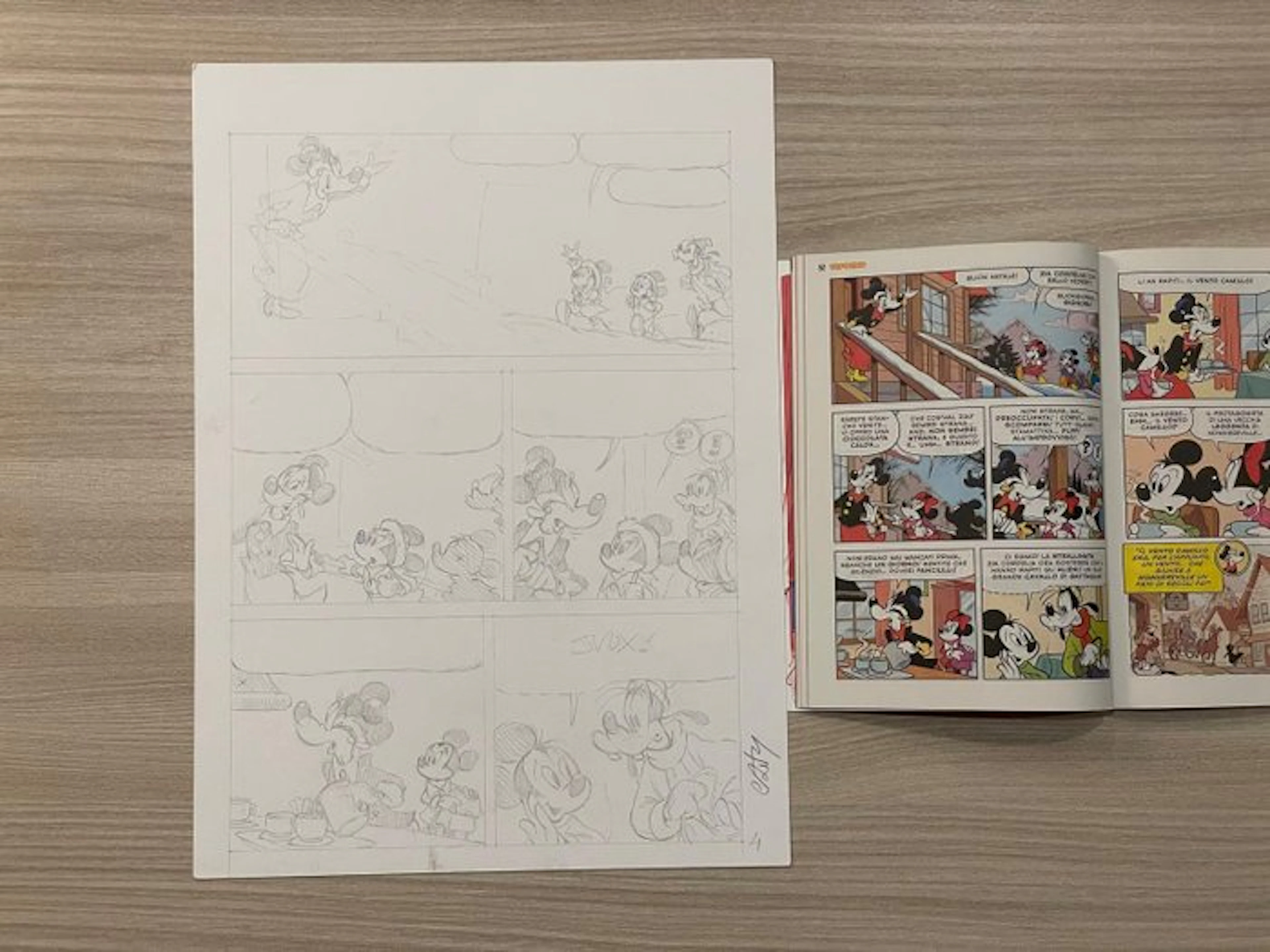 Casty - 1 Original page - Topolino - Topolino, Minni e il soffio del Natale