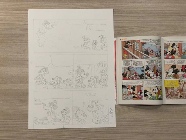 Casty - 1 Original page - Topolino - Topolino, Minni e il soffio del Natale