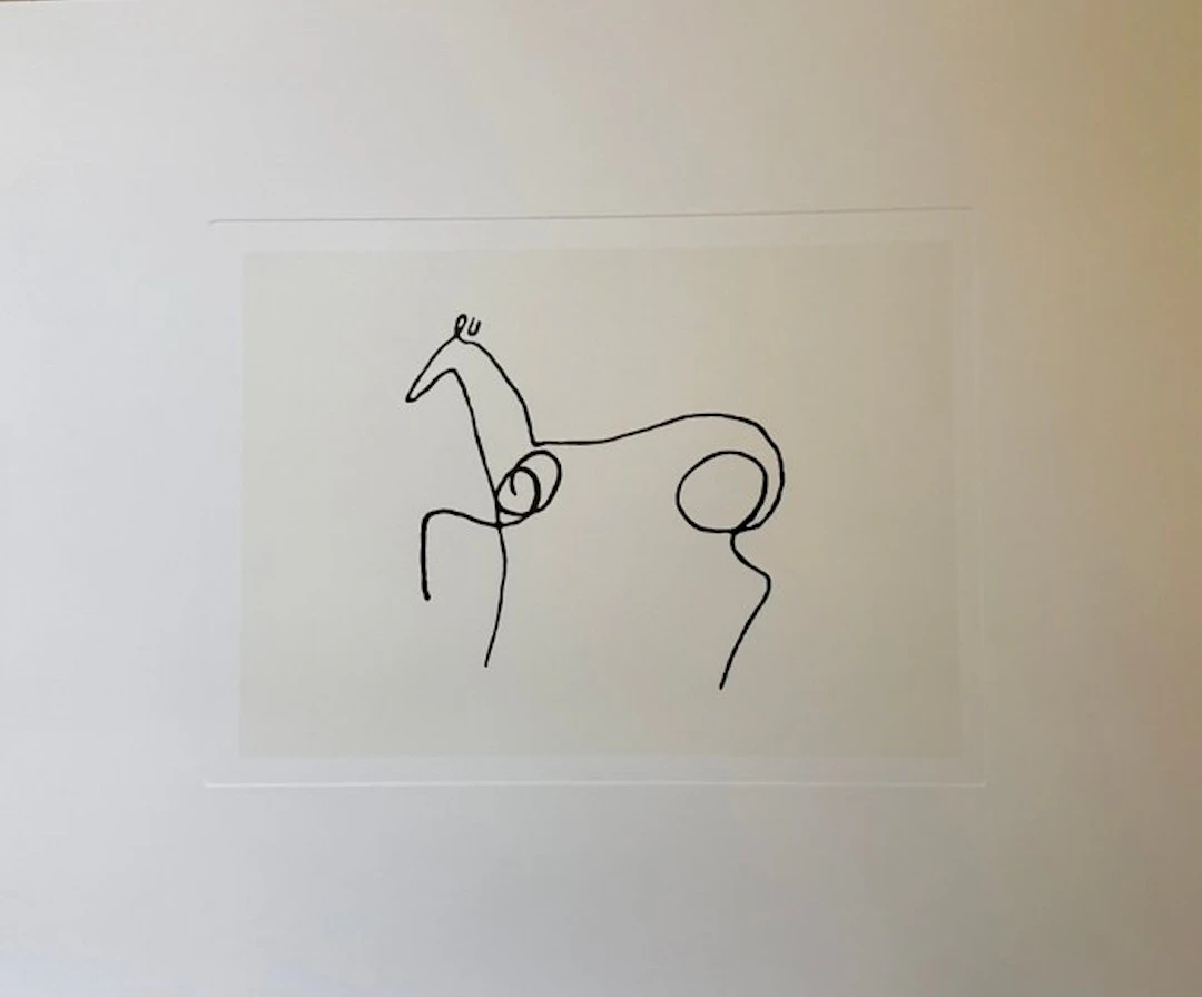 Pablo Picasso (1881-1973) - "Le Cheval, 1957". - 60 x 50 cm.