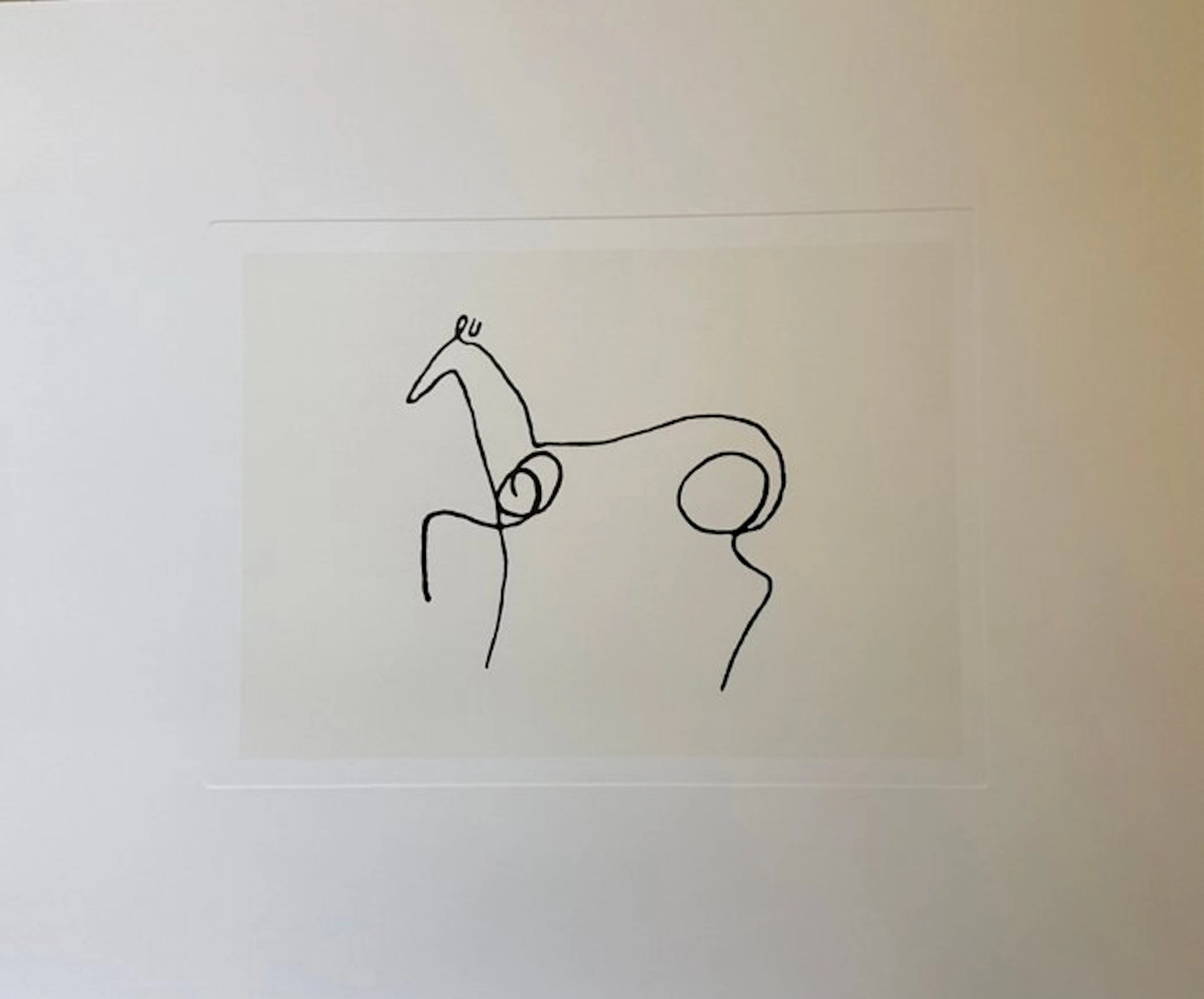 Pablo Picasso (1881-1973) - "Le Cheval, 1957". - 60 x 50 cm.