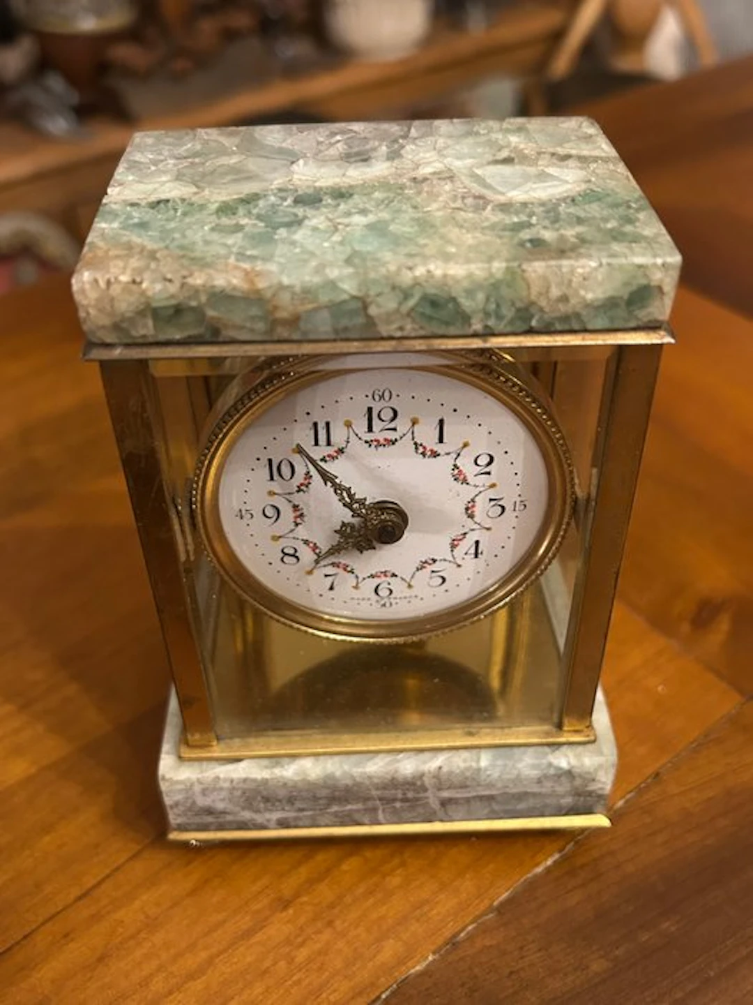Carriage clock, Four-Glass Clock - Brass - 1920-1930