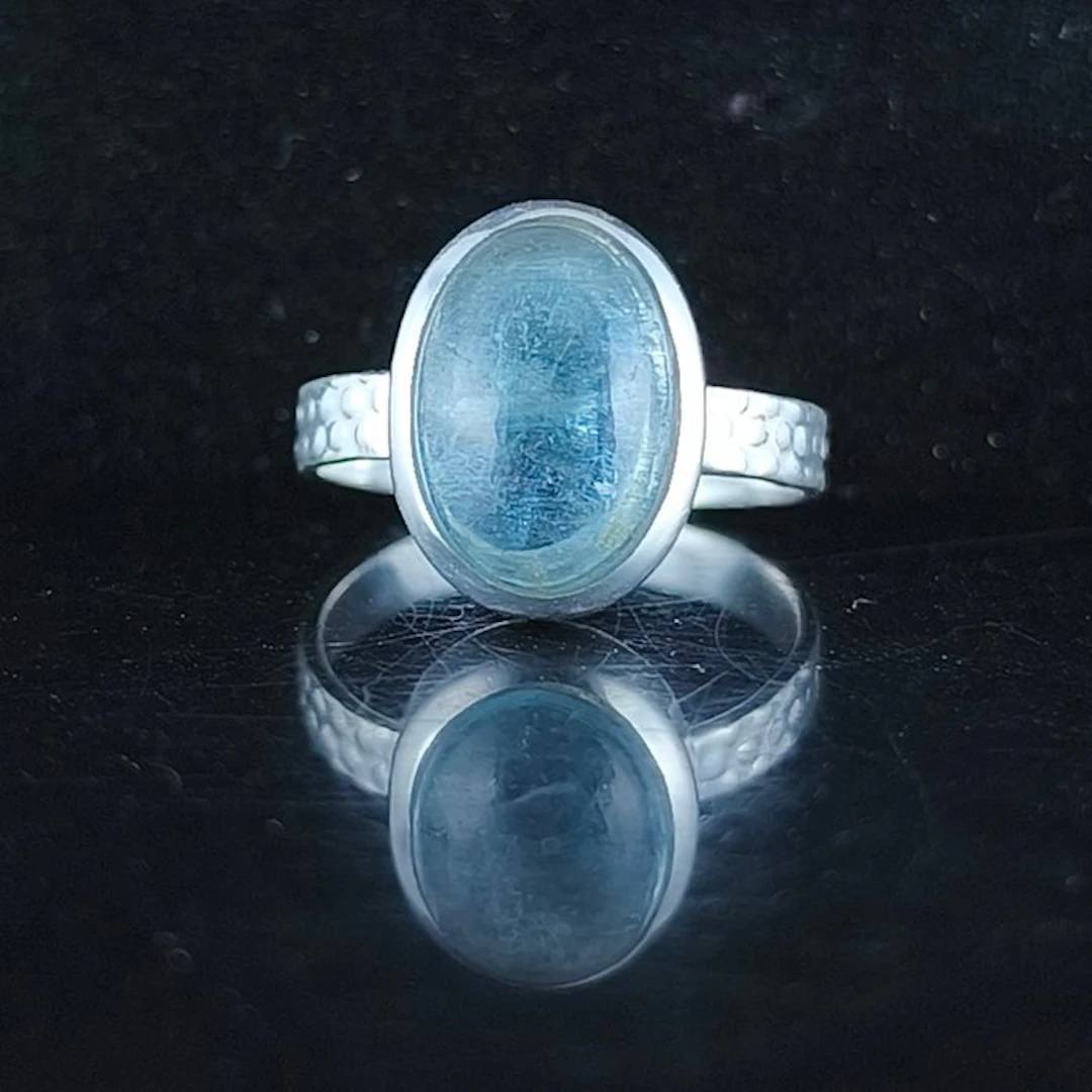 Aquamarine - Silver - Ring - Emotional balance