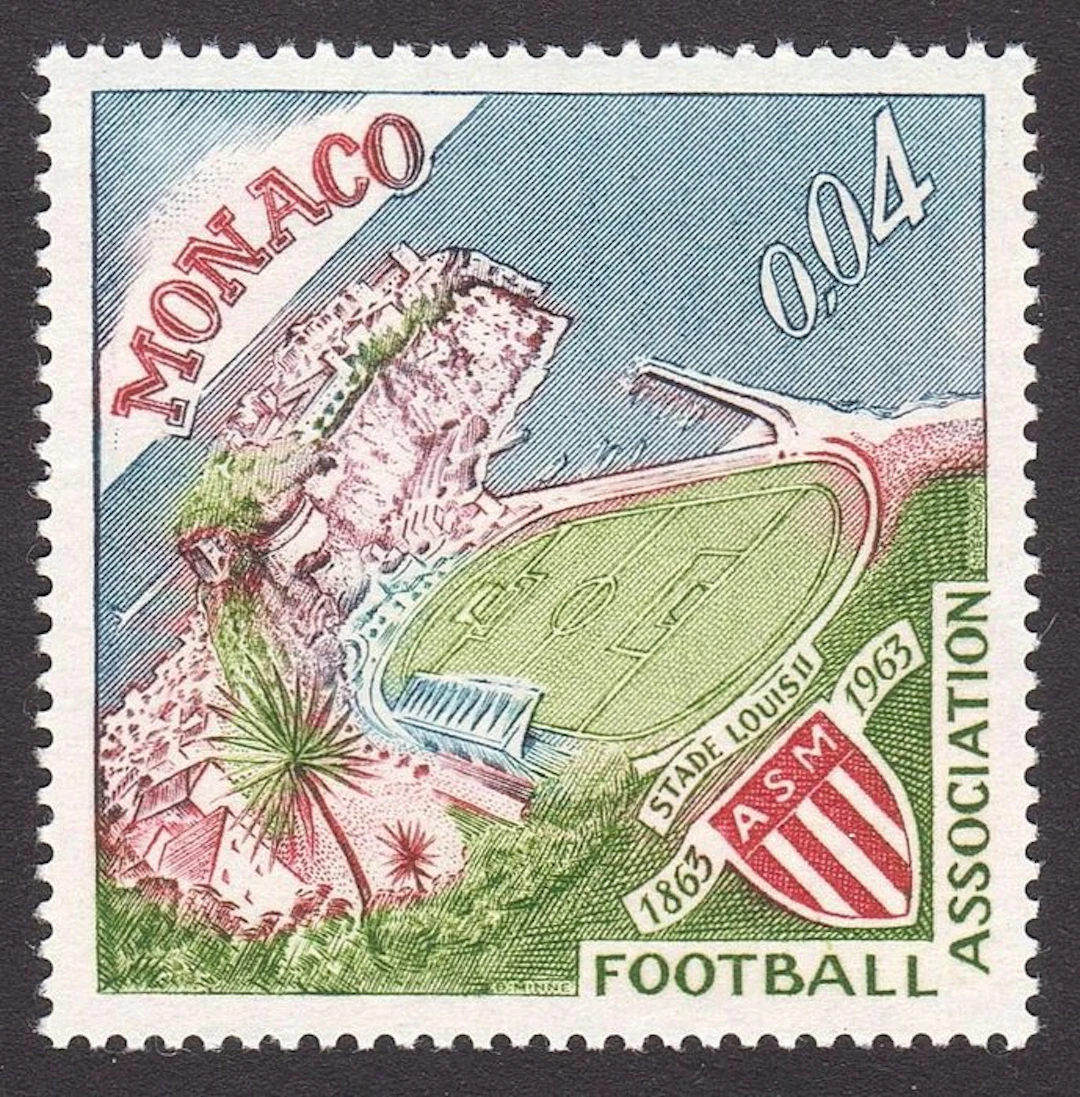 Monaco 1963 - Rare Luigi II Stadium 4c