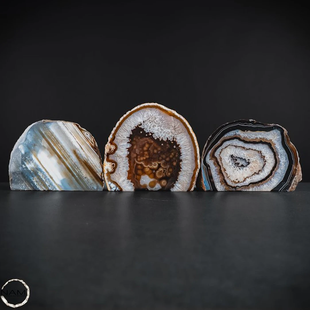Exquisite agate slices – Natural-looking texture with an...