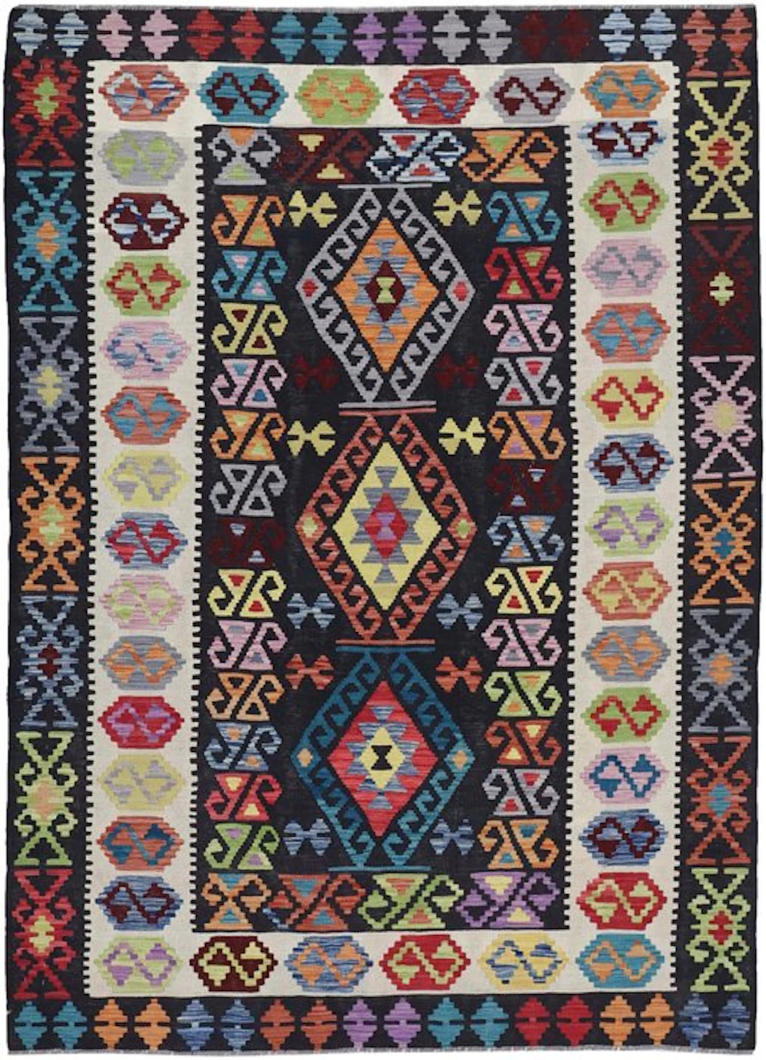 Handwoven Designer Kilim – Afghan Design - Kelim - 239 cm - 176 cm