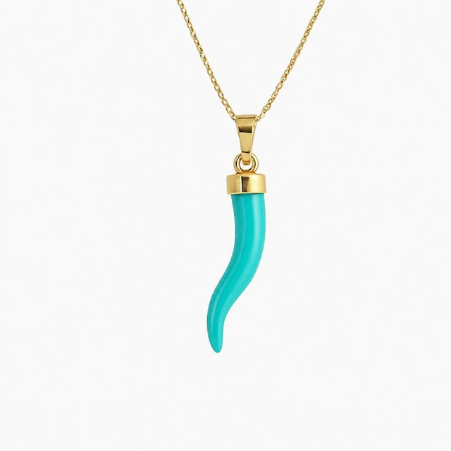 No reserve price - Necklace - 18 kt. Yellow gold Turquoise
