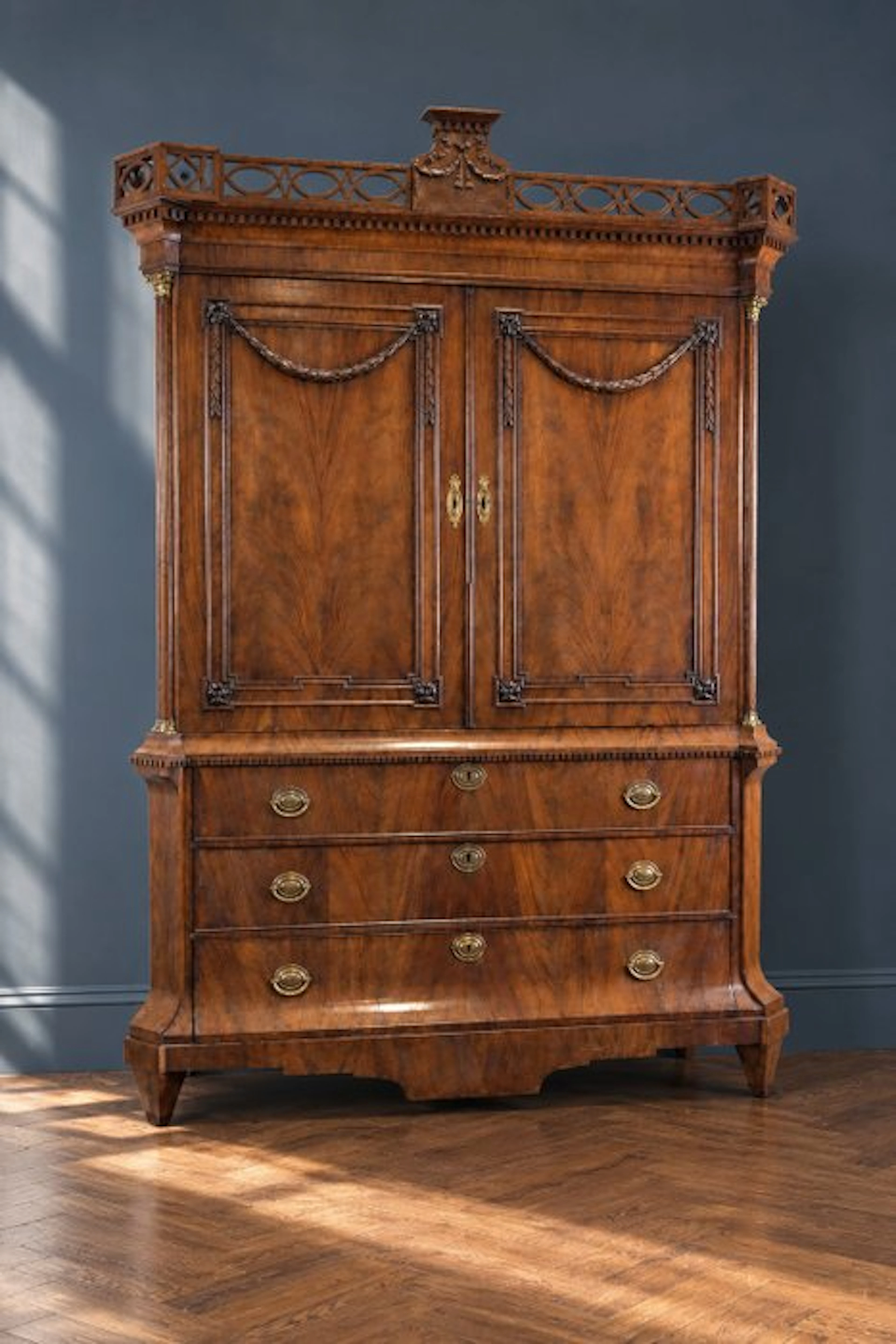 Cabinet - Louis XVI period - mahogany and oak wood