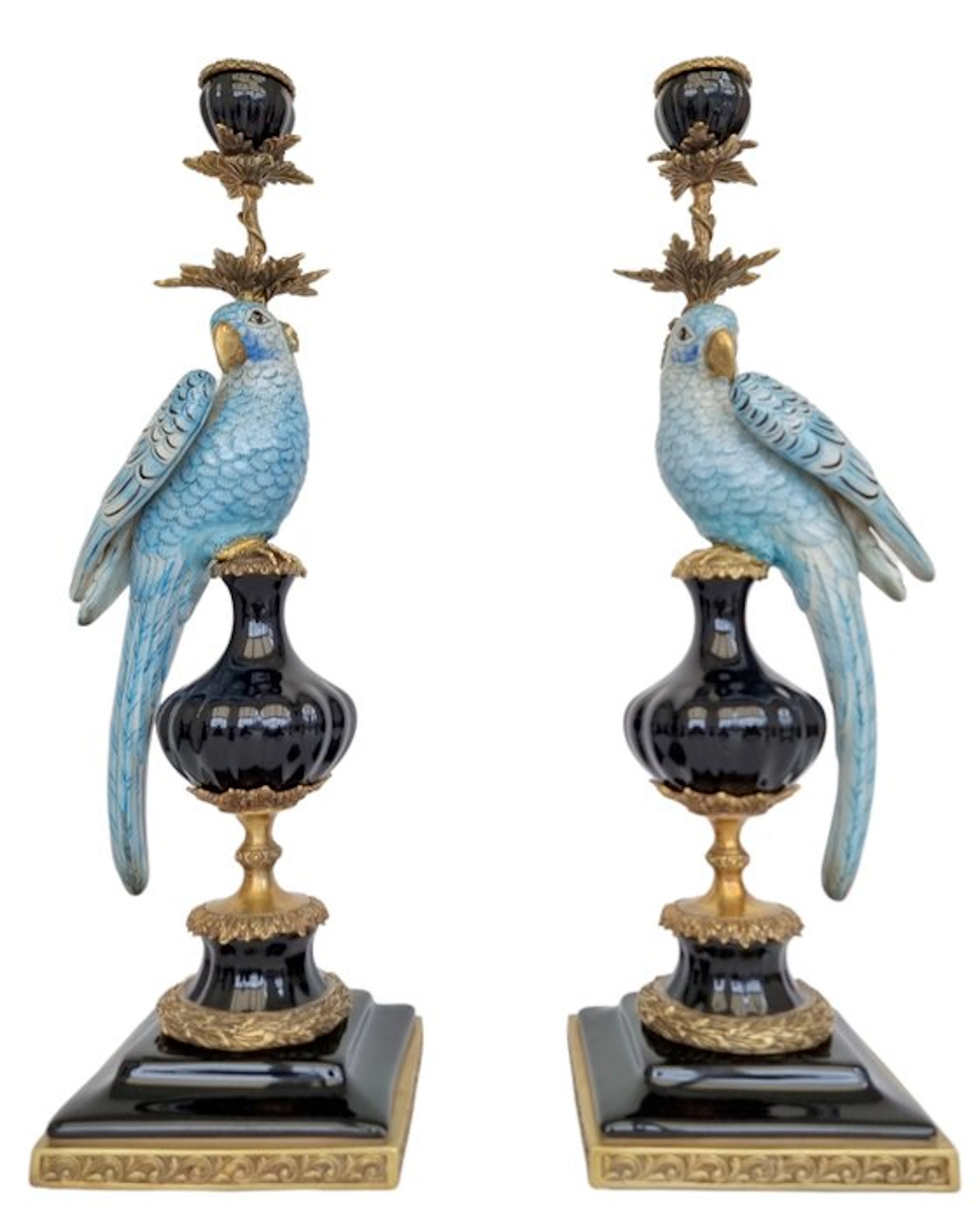 Candlestick - Bronze, Porcelain