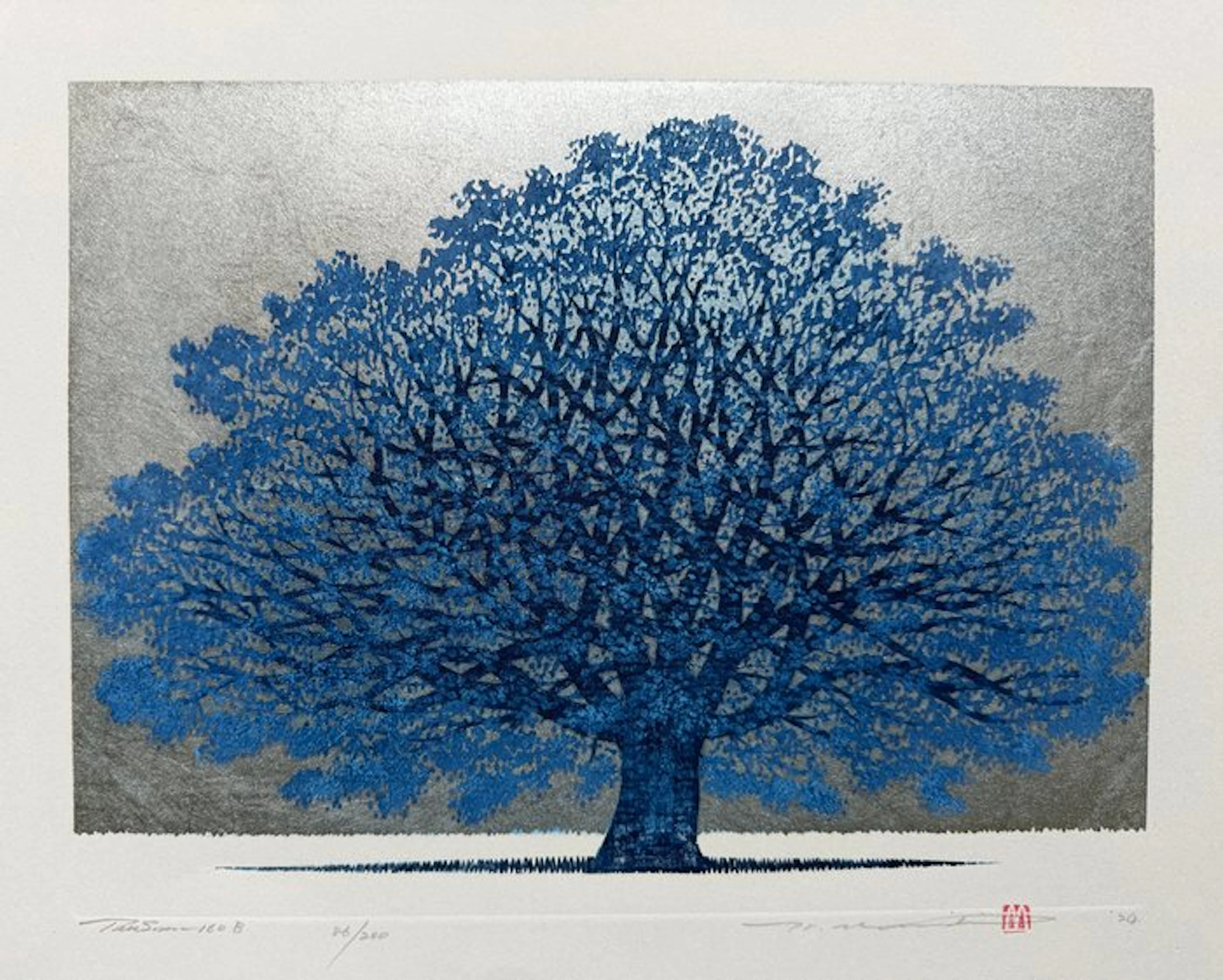 'Tree scene 160B' - NO RESERVE PRICE ! - Hajime Namiki 並木一 (b 1947) - Japan