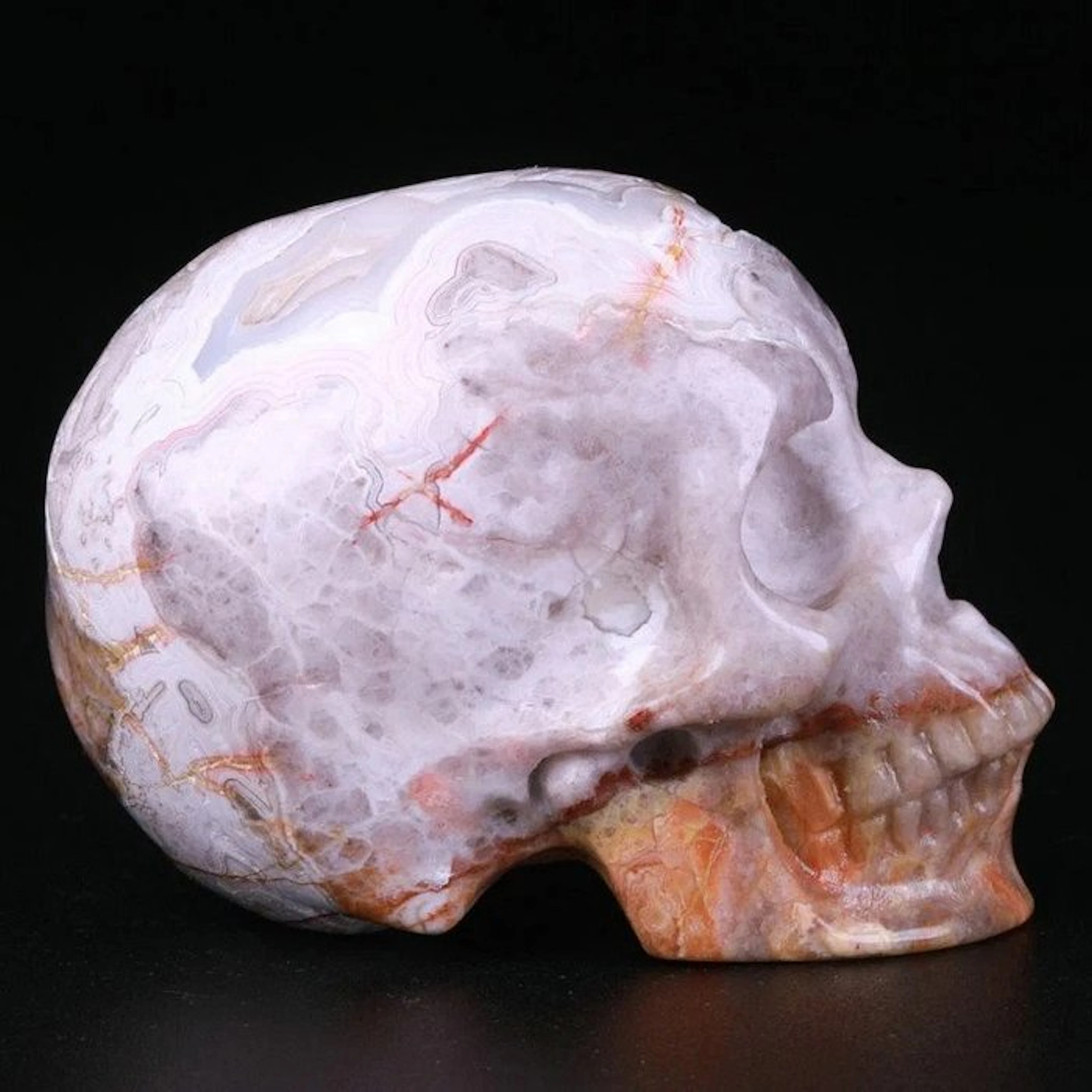 81g Crazy Lace Agate Skull – Collector's Piece – The...