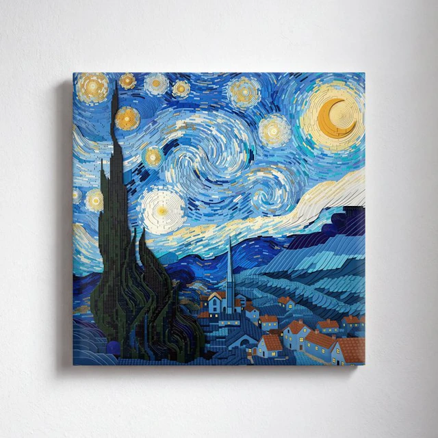Kleury.art - [Ceramic Tile Art] "The Starry Night of Studs” by Kleury.art (1/5)