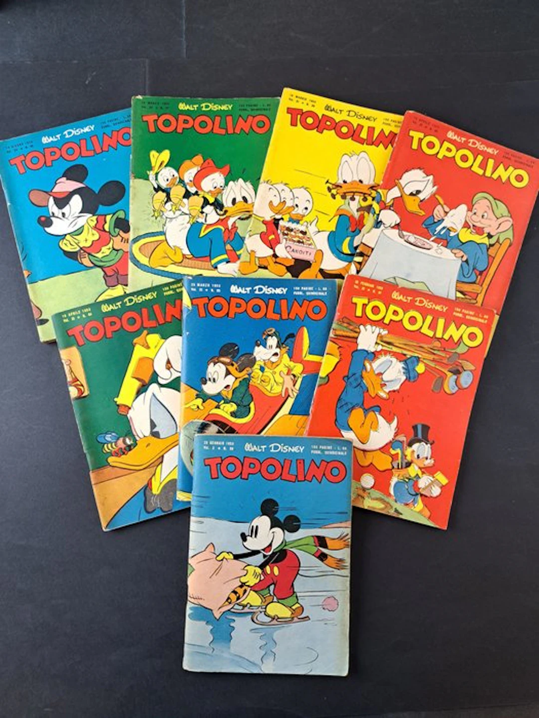Topolino Libretto nn. 59, 61 e Altri - 8 Comic - First edition - 1953