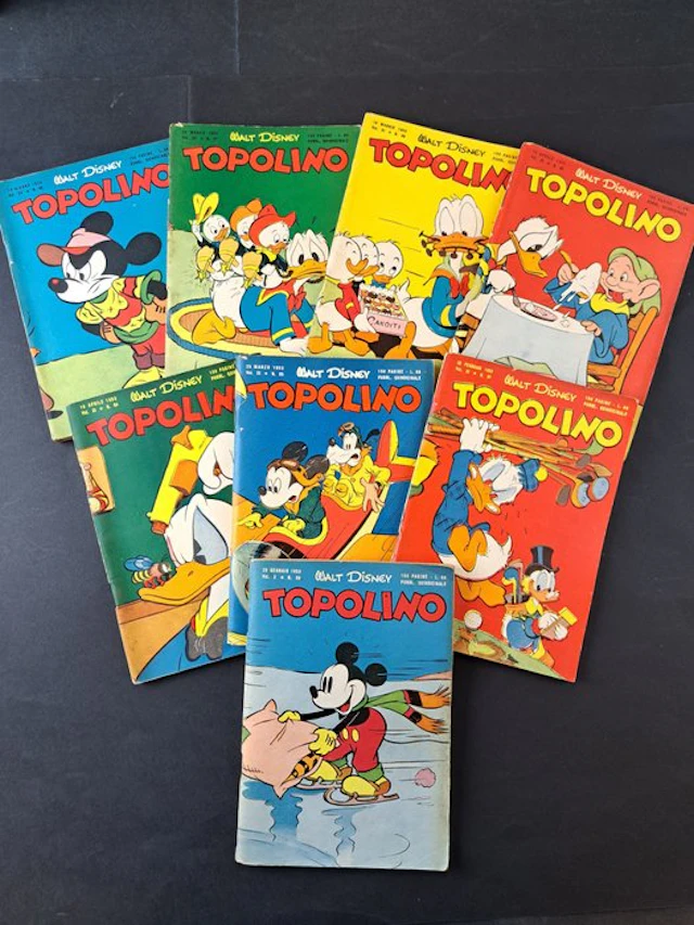 Topolino Libretto nn. 59, 61 e Altri - 8 Comic - First edition - 1953