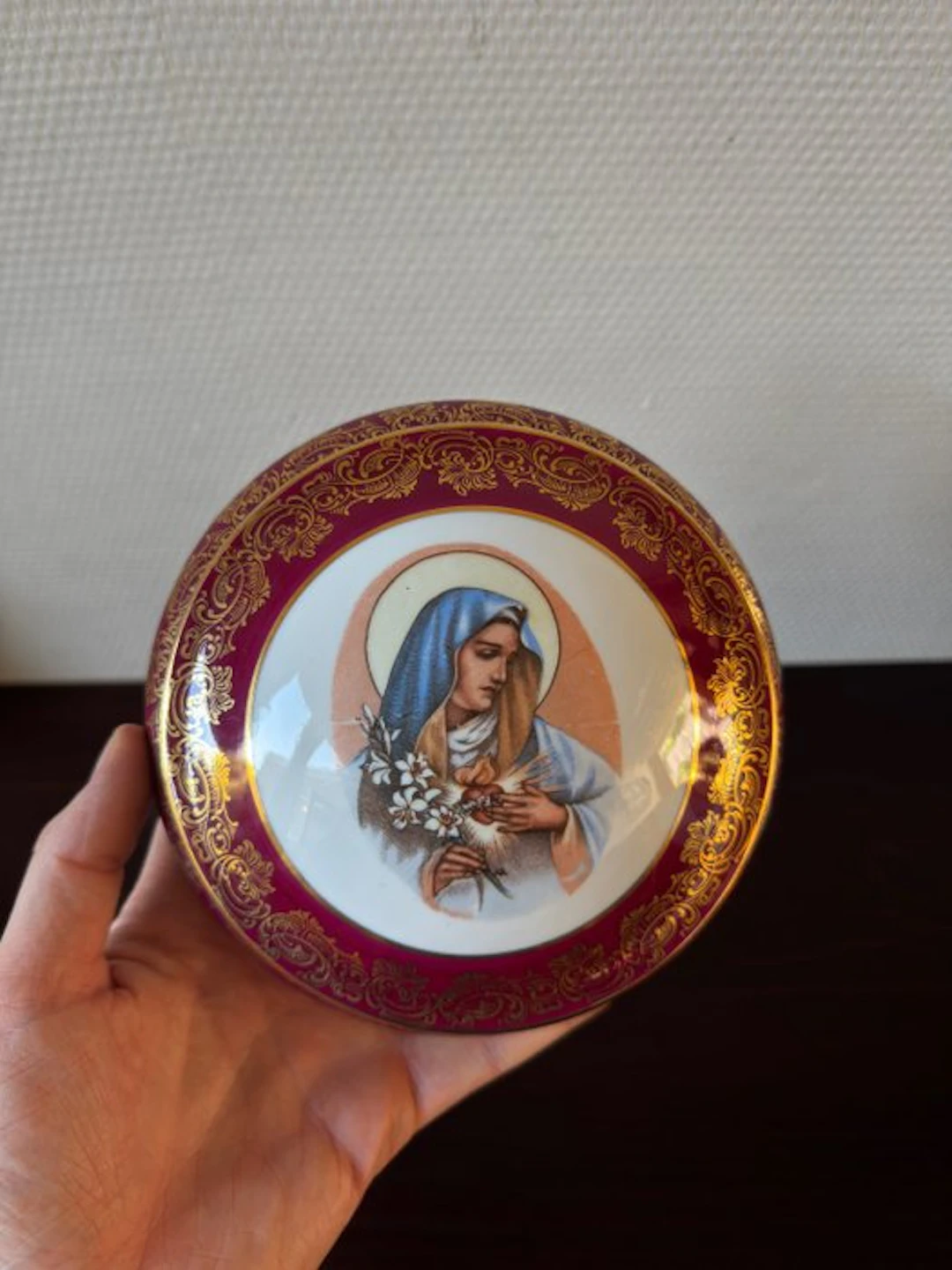 Limoges - Box - Porcelain - Madonna in Blue